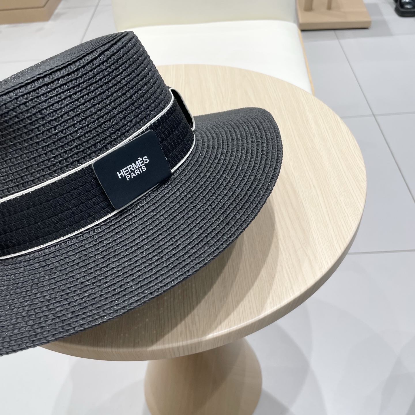  爱马仕新款草帽，平顶礼帽，头围57cm