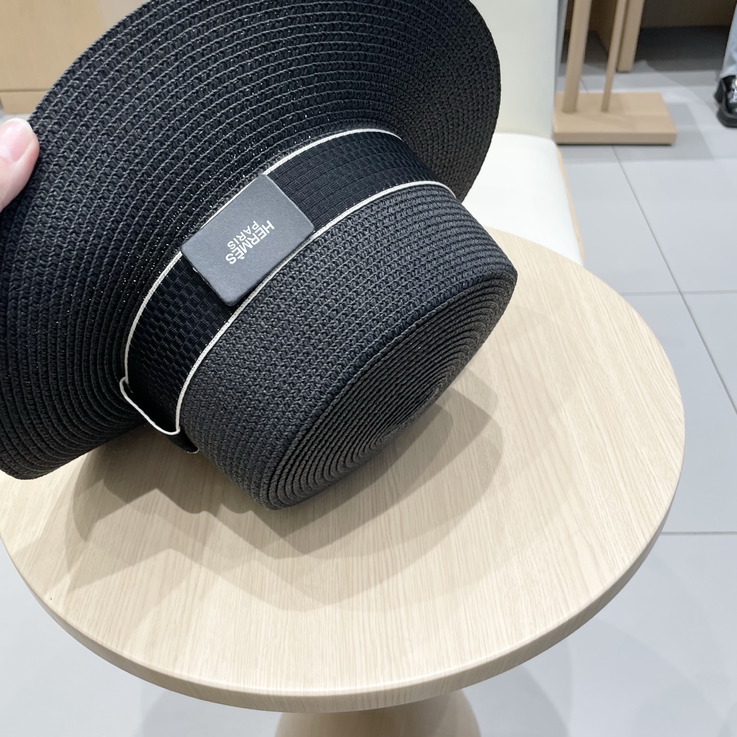  爱马仕新款草帽，平顶礼帽，头围57cm