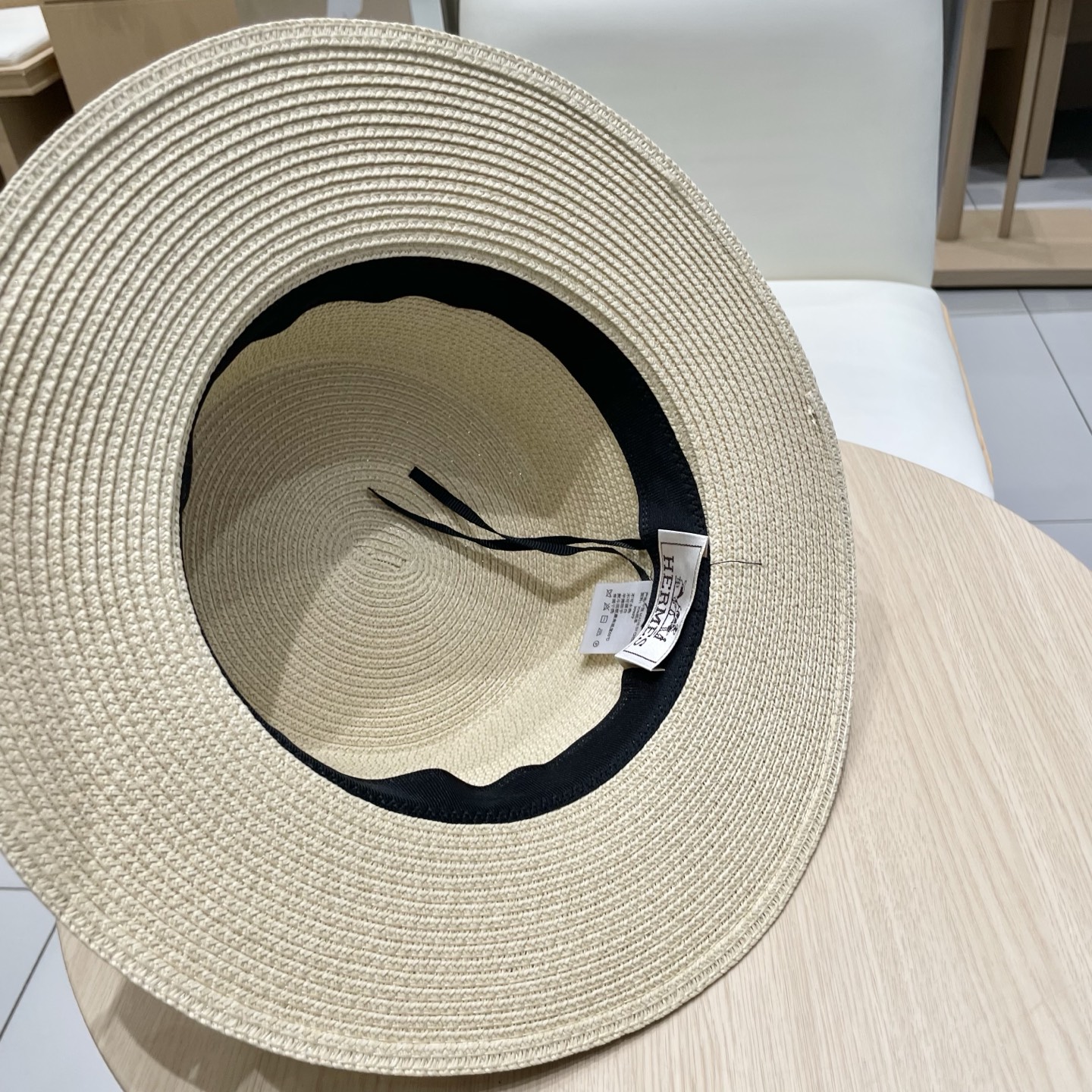  爱马仕新款草帽，平顶礼帽，头围57cm