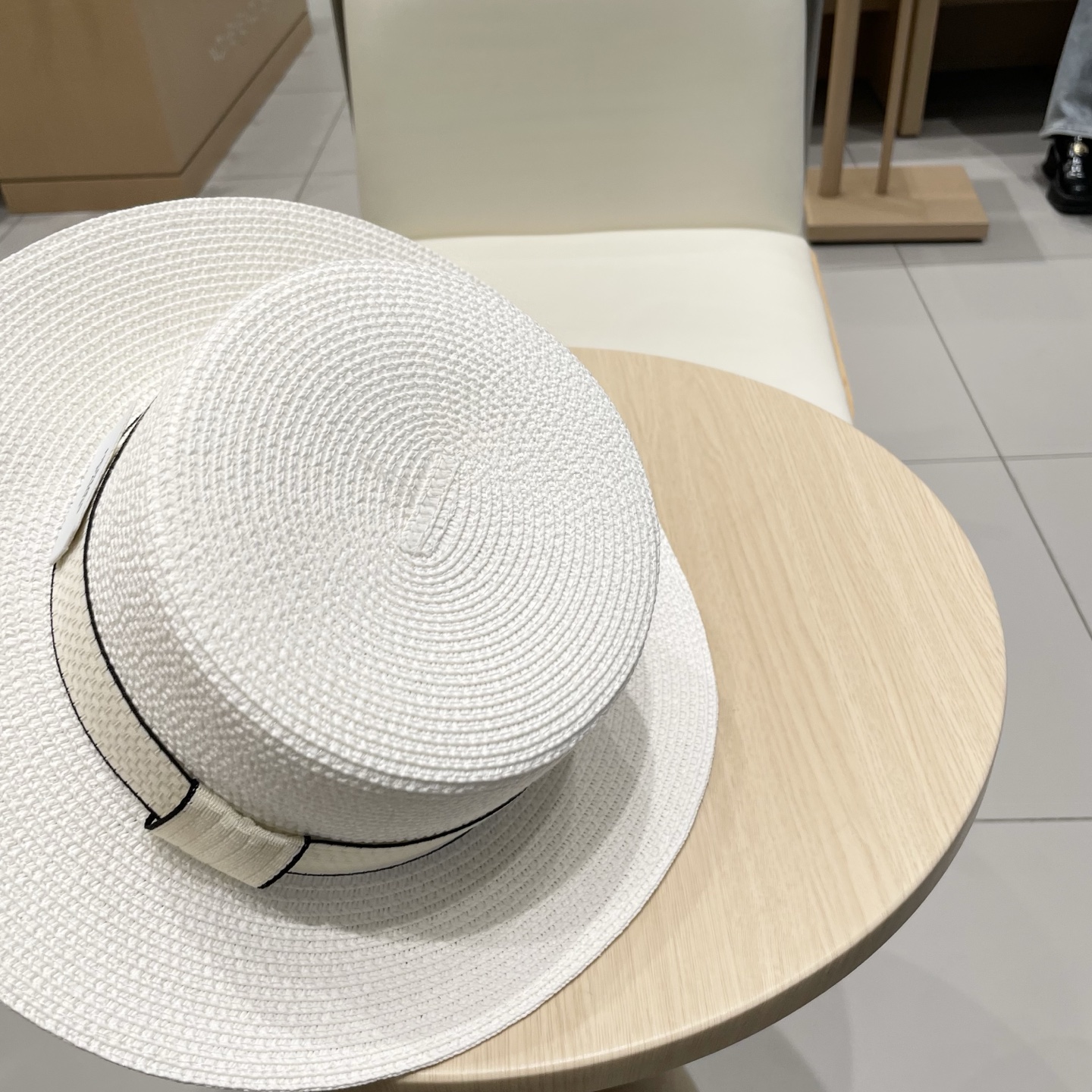  爱马仕新款草帽，平顶礼帽，头围57cm