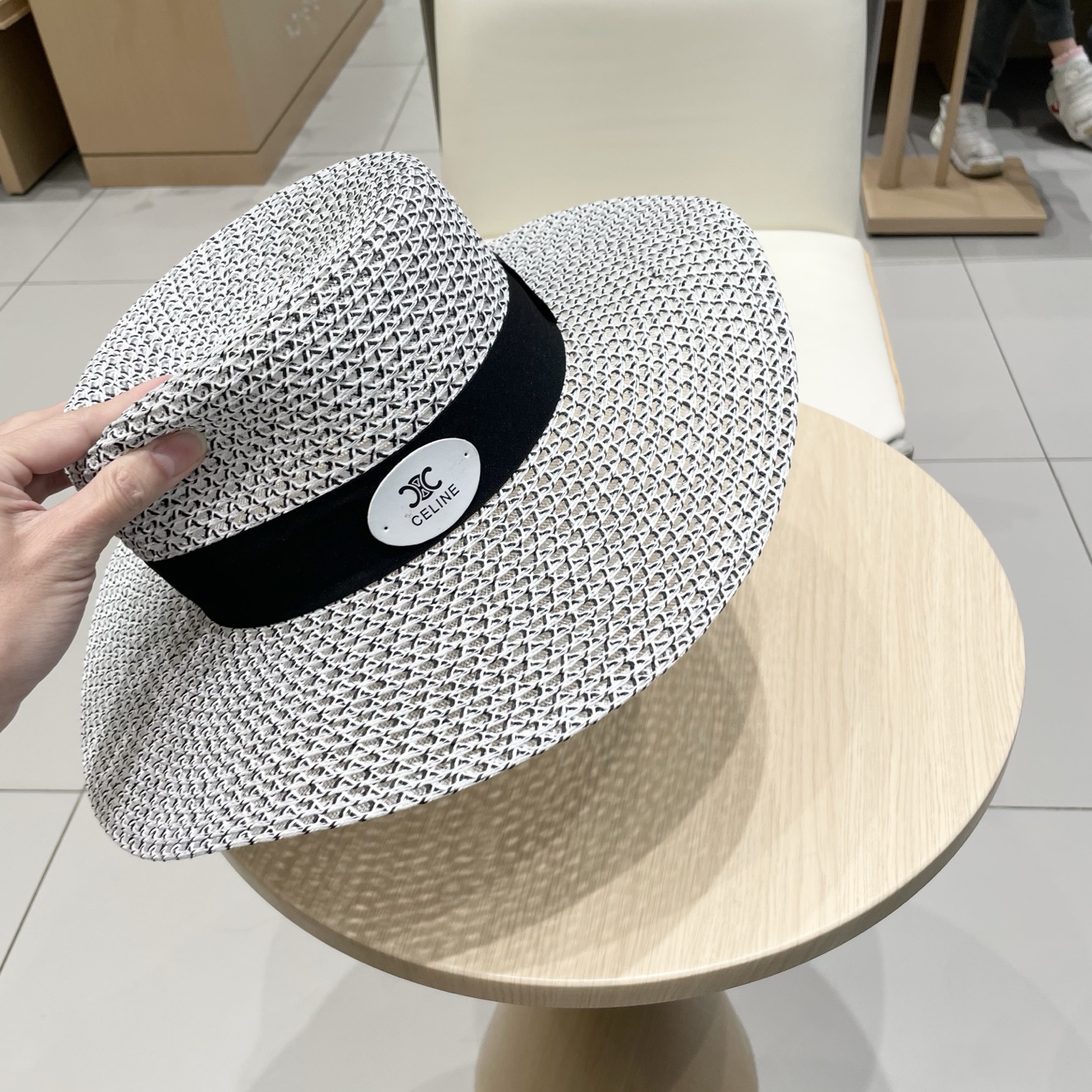 塞琳celien新款草帽，平顶礼帽，头围57cm