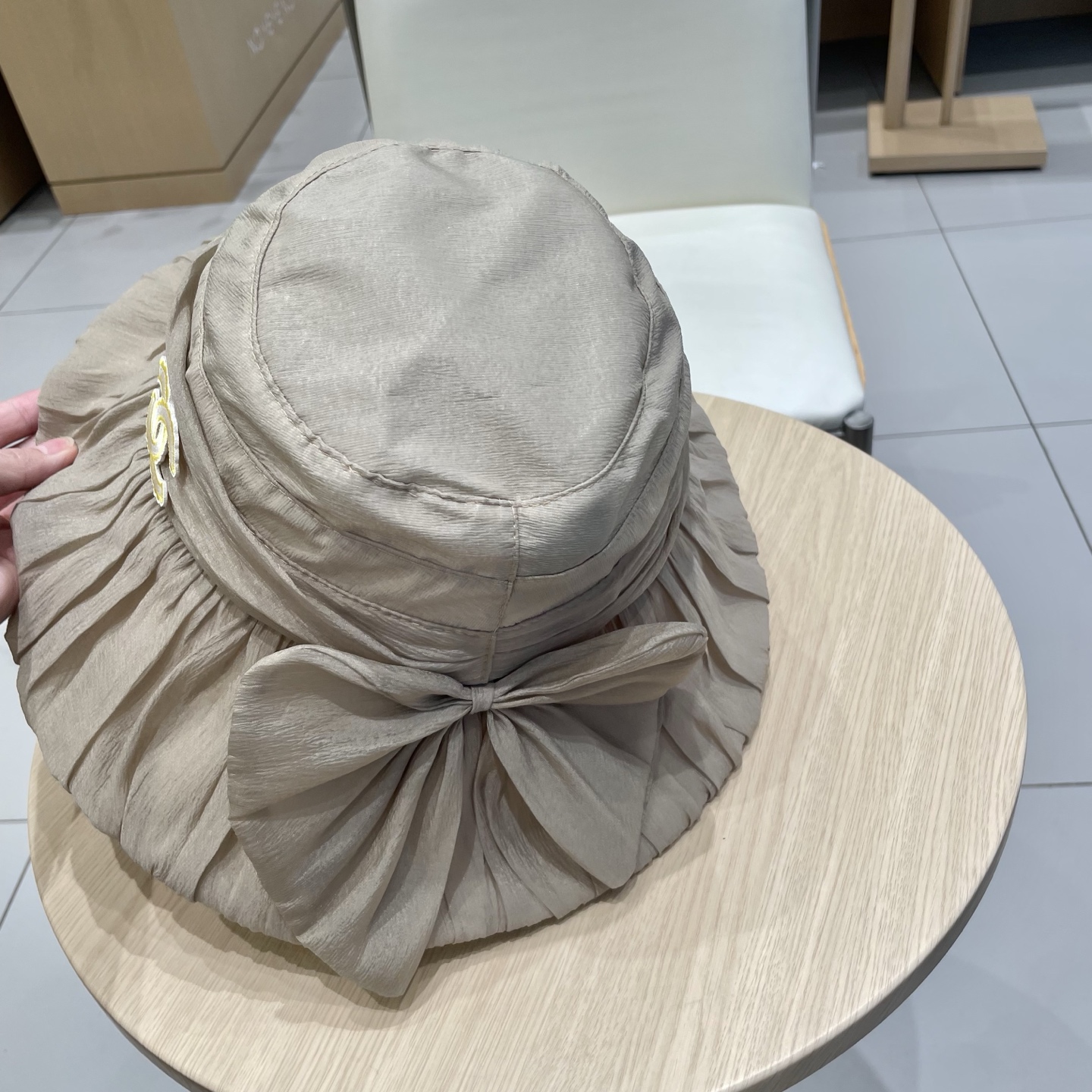  Chanel香奈儿春夏款时尚气质网纱遮阳帽女出游仙女帽大帽檐盆帽防晒遮阳太阳帽