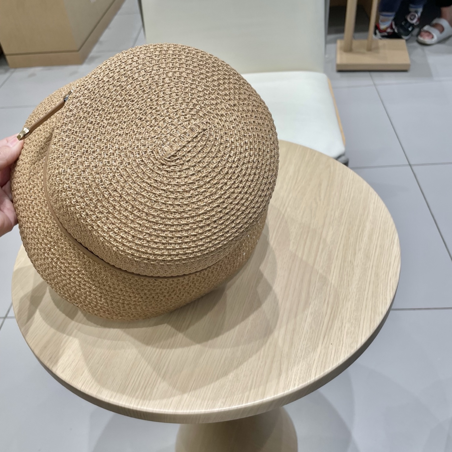  PRADA普拉达 草帽，名媛风盆帽，镂空高端定制，头围57cm