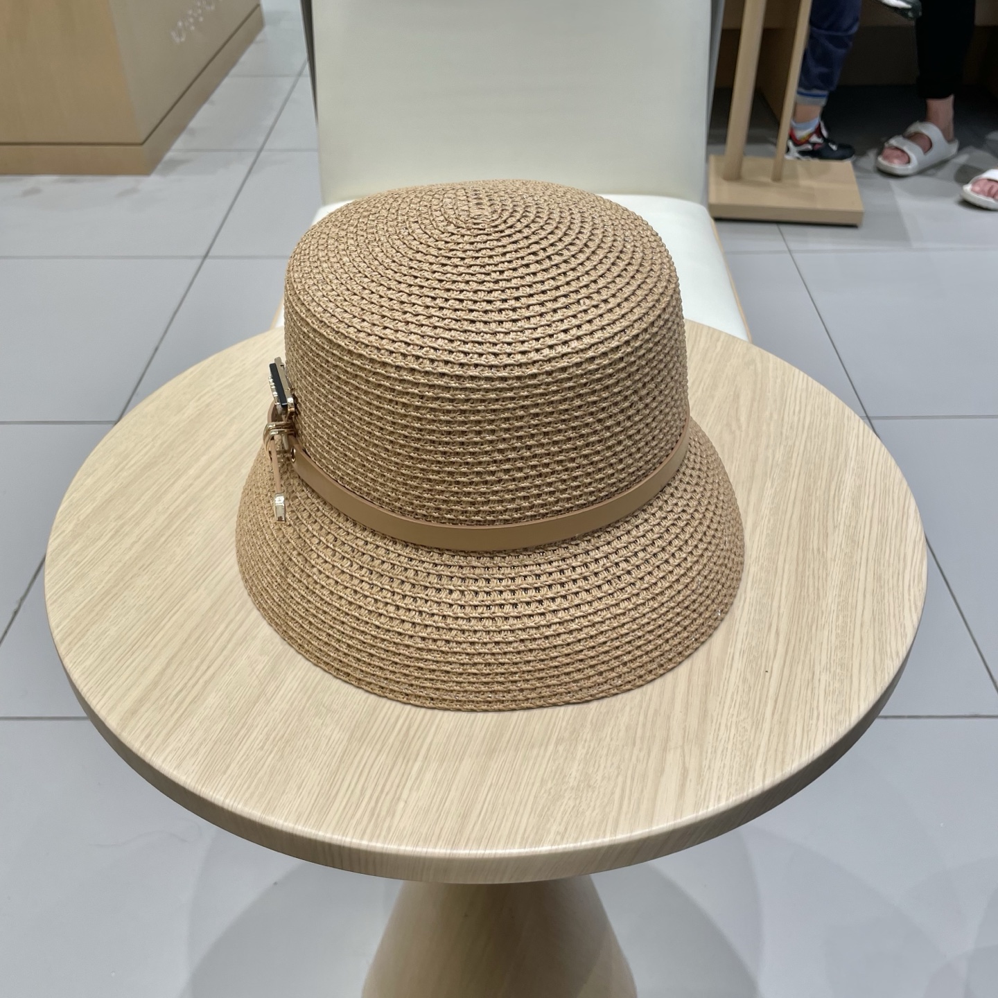  PRADA普拉达 草帽，名媛风盆帽，镂空高端定制，头围57cm