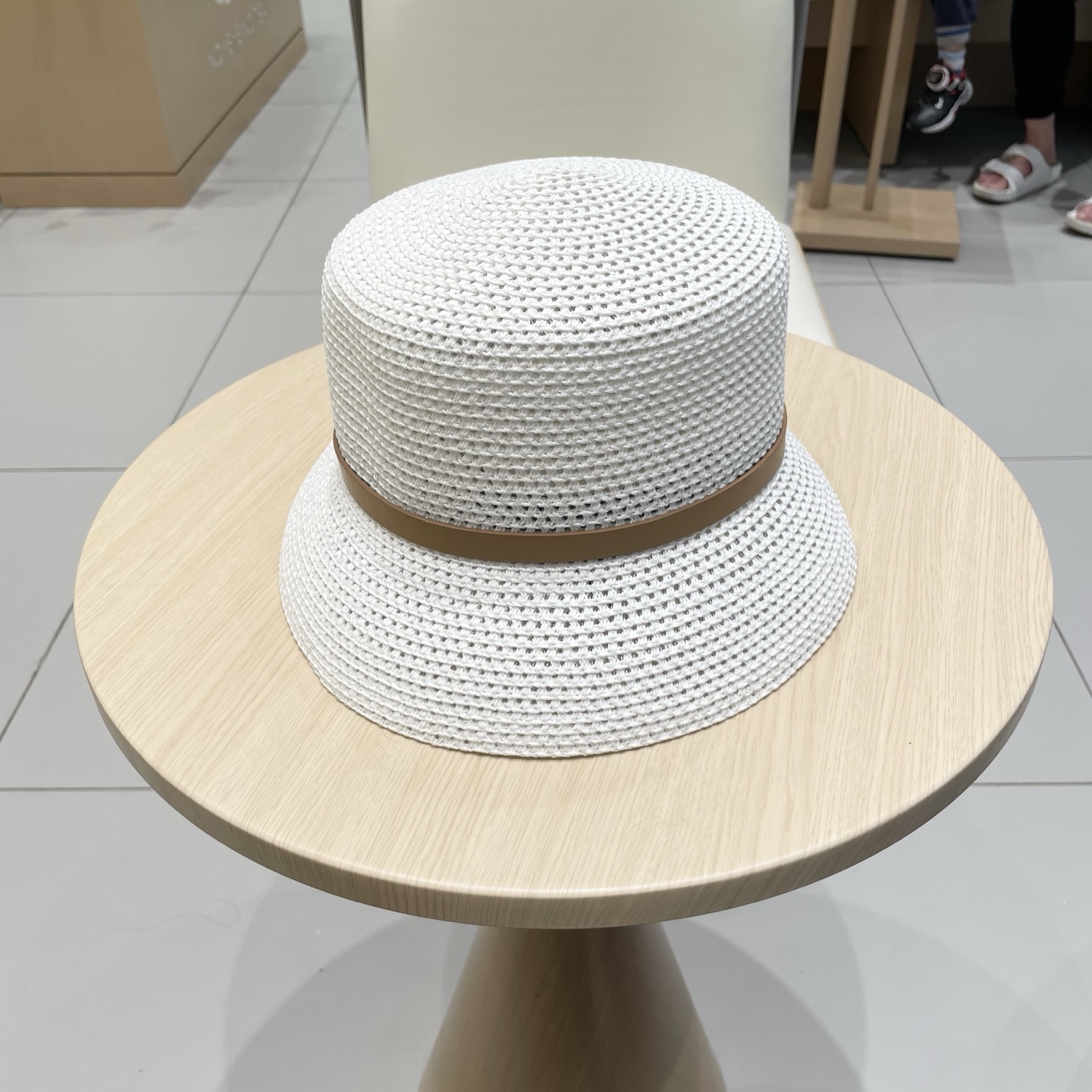  PRADA普拉达 草帽，名媛风盆帽，镂空高端定制，头围57cm