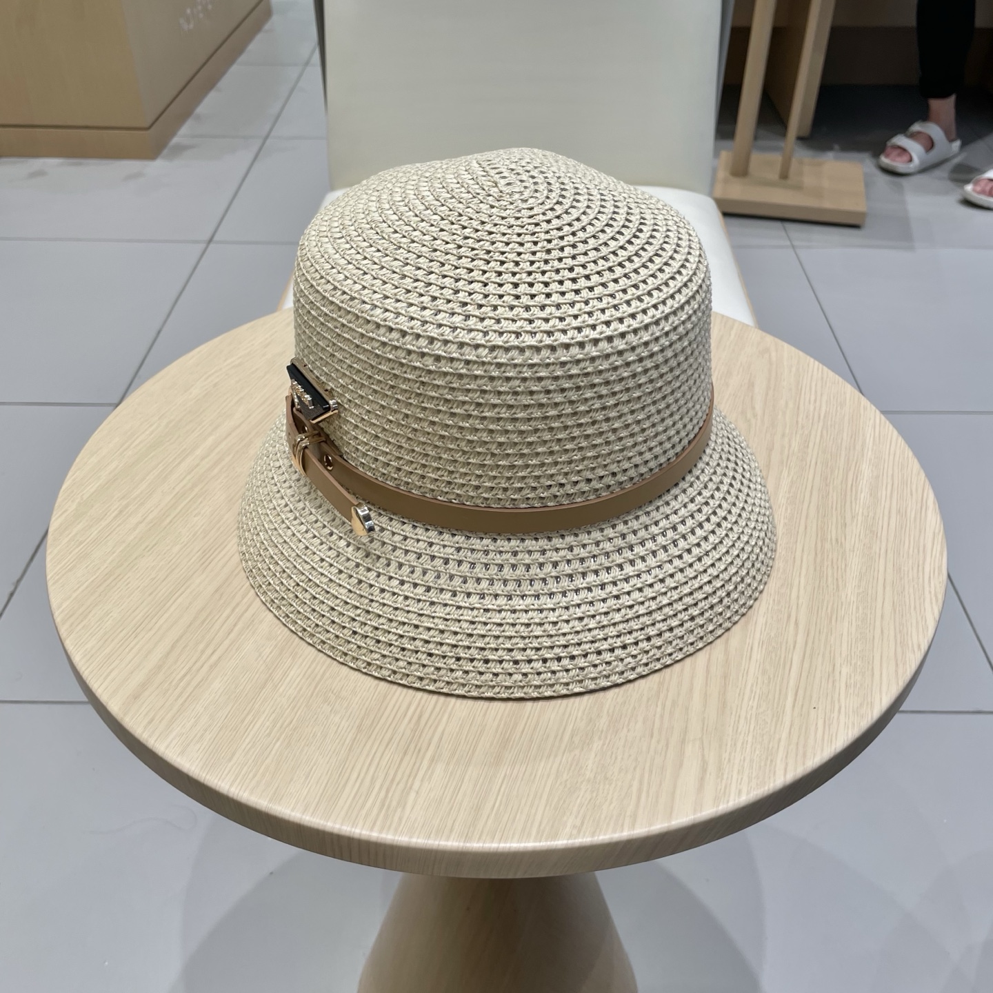  PRADA普拉达 草帽，名媛风盆帽，镂空高端定制，头围57cm