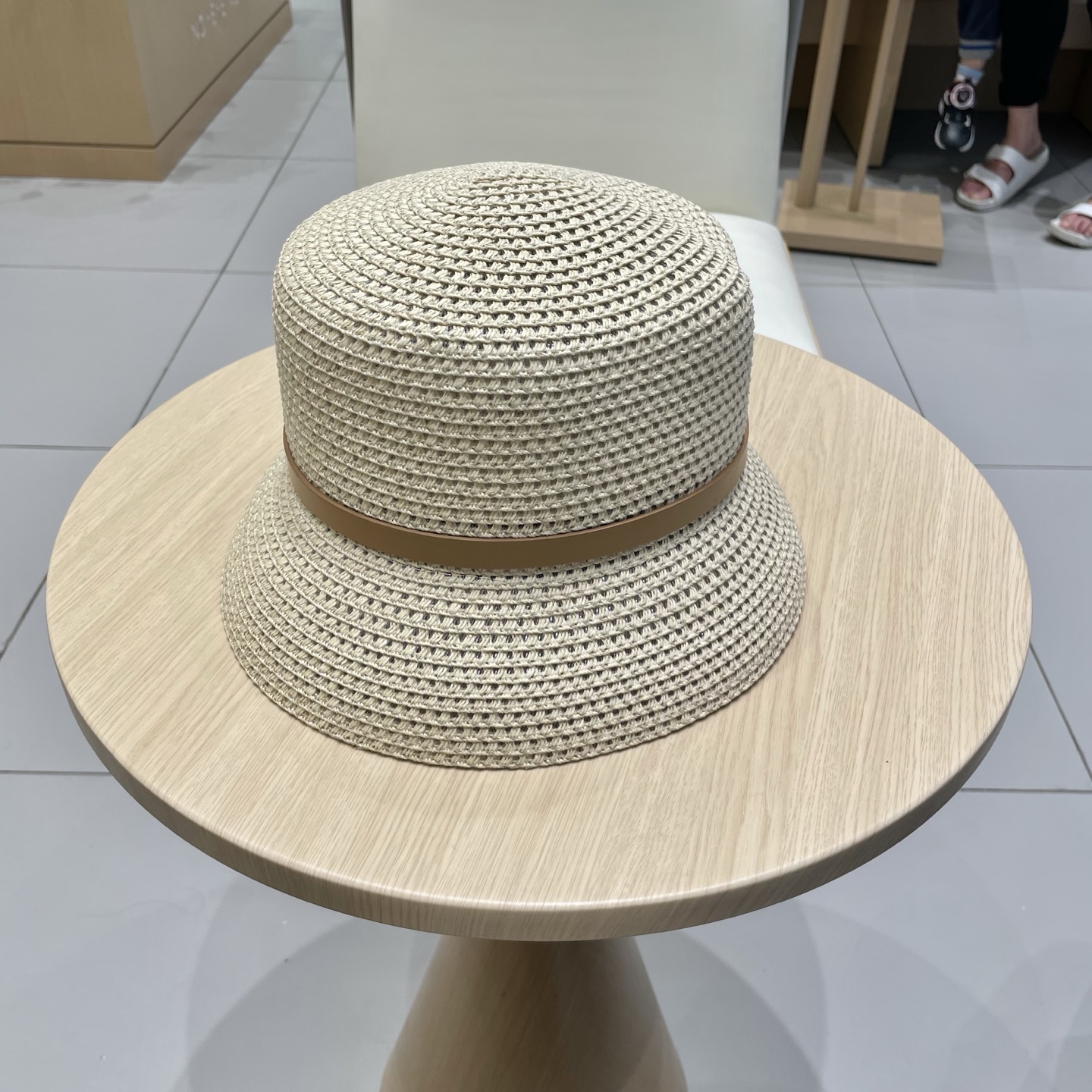  PRADA普拉达 草帽，名媛风盆帽，镂空高端定制，头围57cm