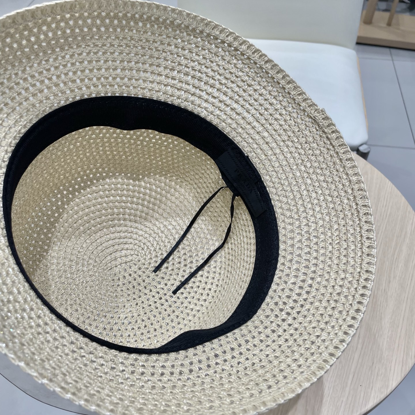  PRADA普拉达 草帽，名媛风盆帽，镂空高端定制，头围57cm