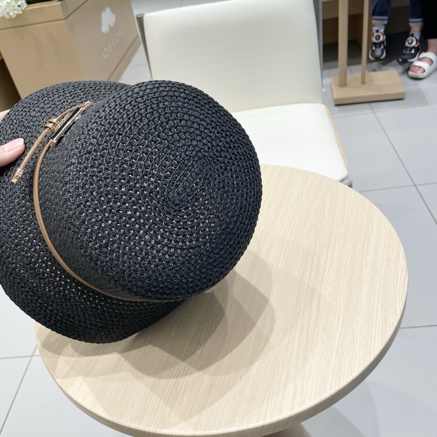  PRADA普拉达 草帽，名媛风盆帽，镂空高端定制，头围57cm