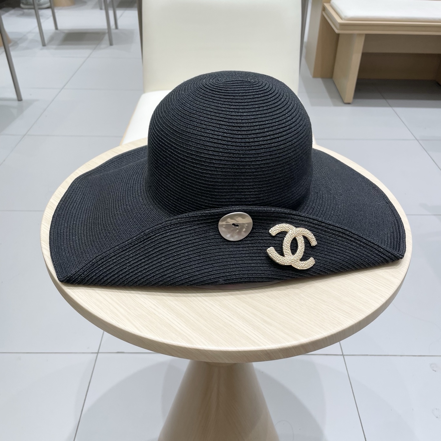 chanel香奈儿 2026新款草帽女海边大帽檐沙滩遮阳帽可折叠法式防晒帽子