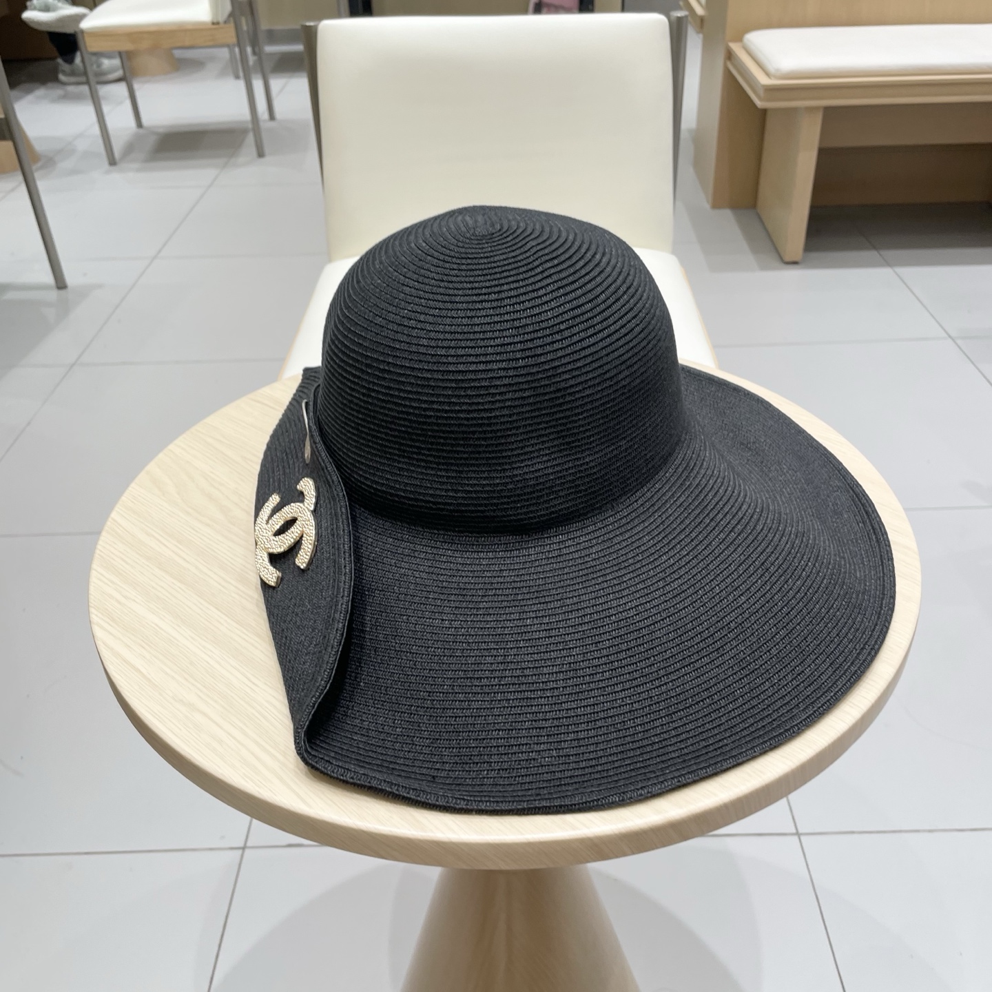 chanel香奈儿 2026新款草帽女海边大帽檐沙滩遮阳帽可折叠法式防晒帽子