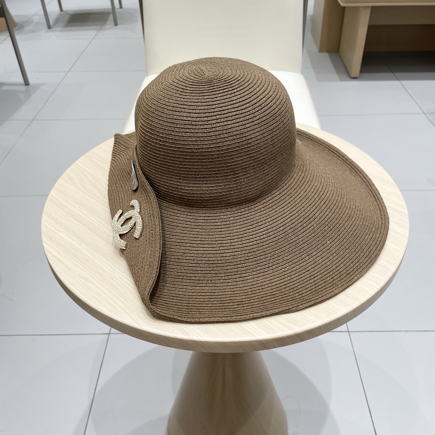 chanel香奈儿 2026新款草帽女海边大帽檐沙滩遮阳帽可折叠法式防晒帽子