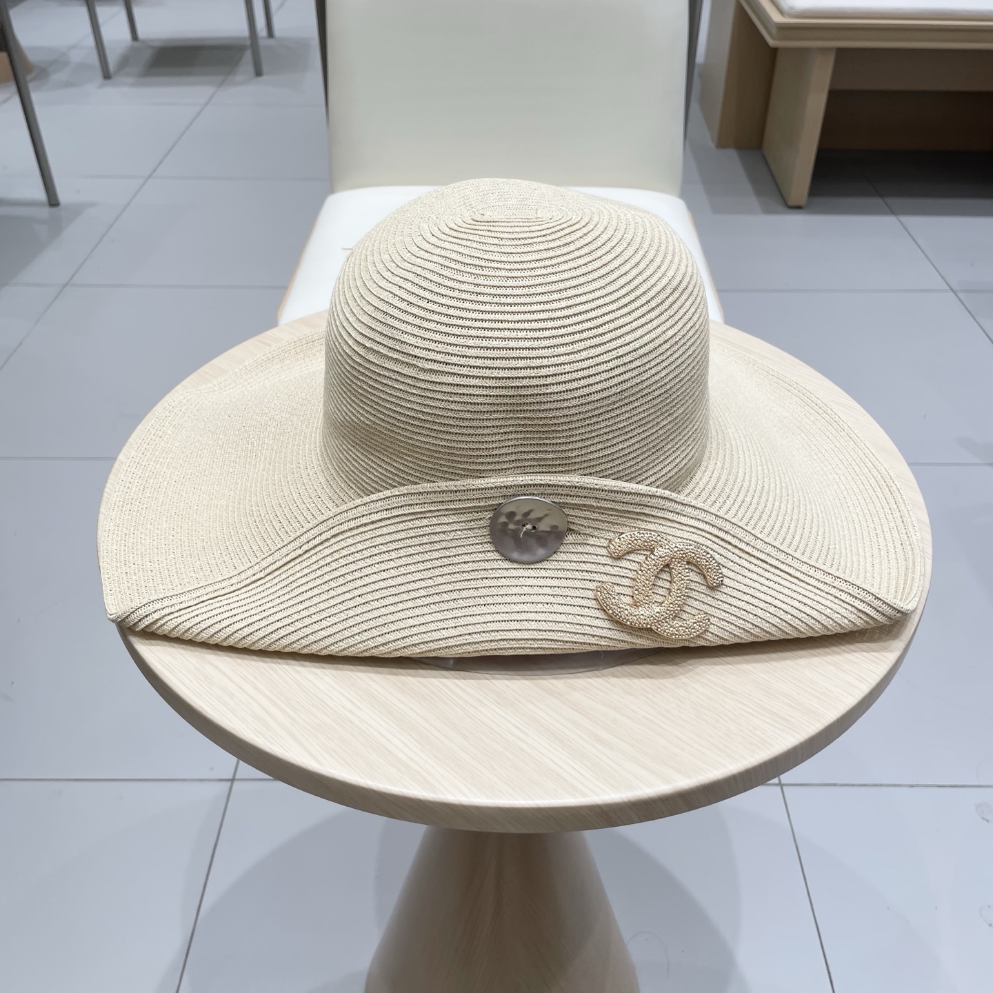 chanel香奈儿 2026新款草帽女海边大帽檐沙滩遮阳帽可折叠法式防晒帽子