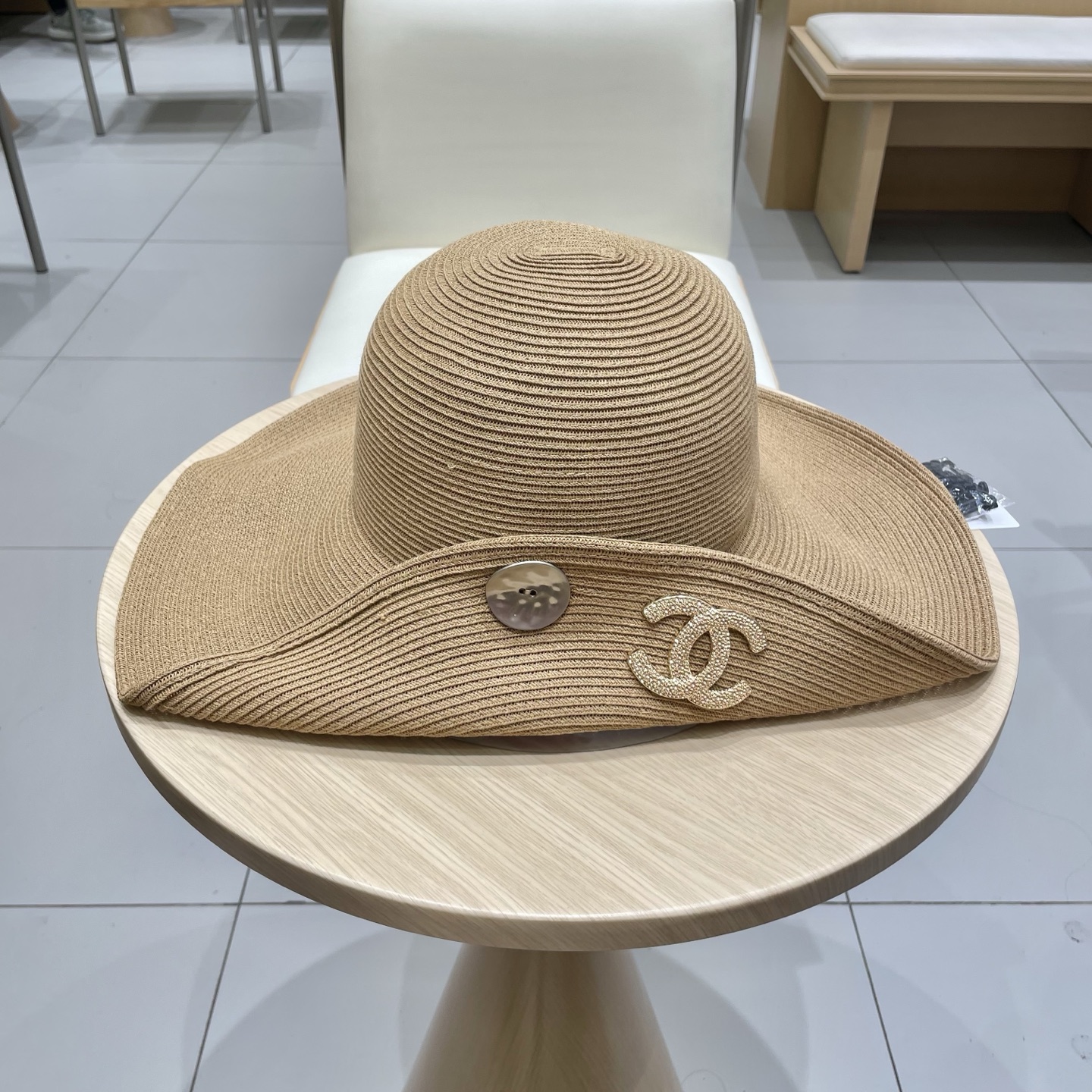 chanel香奈儿 2026新款草帽女海边大帽檐沙滩遮阳帽可折叠法式防晒帽子