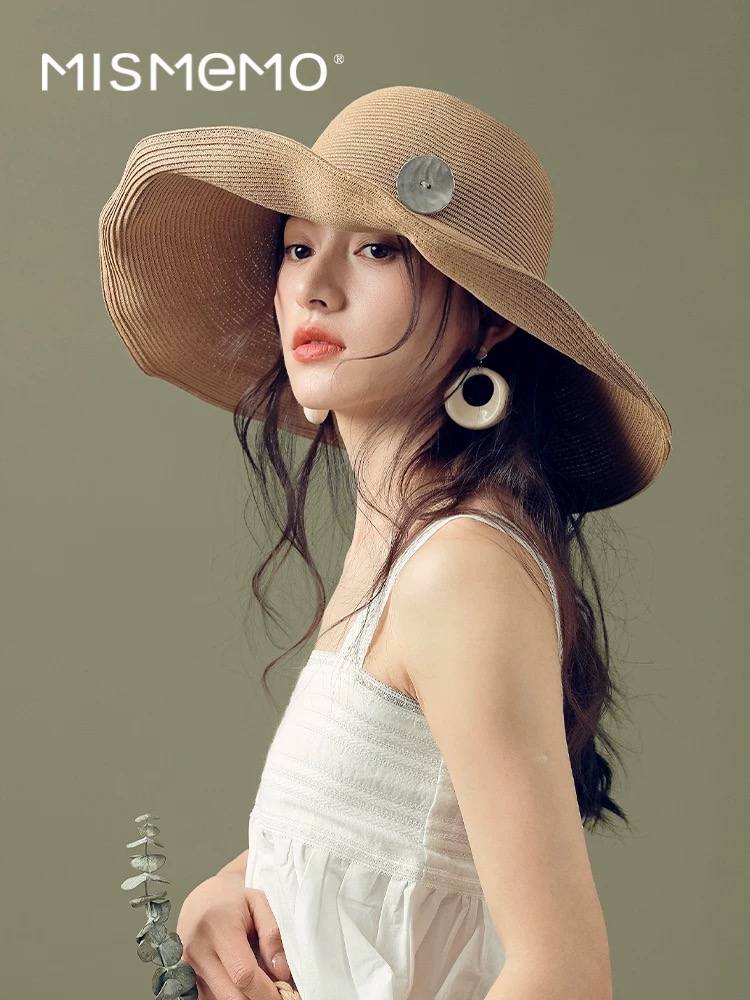 chanel香奈儿 2026新款草帽女海边大帽檐沙滩遮阳帽可折叠法式防晒帽子