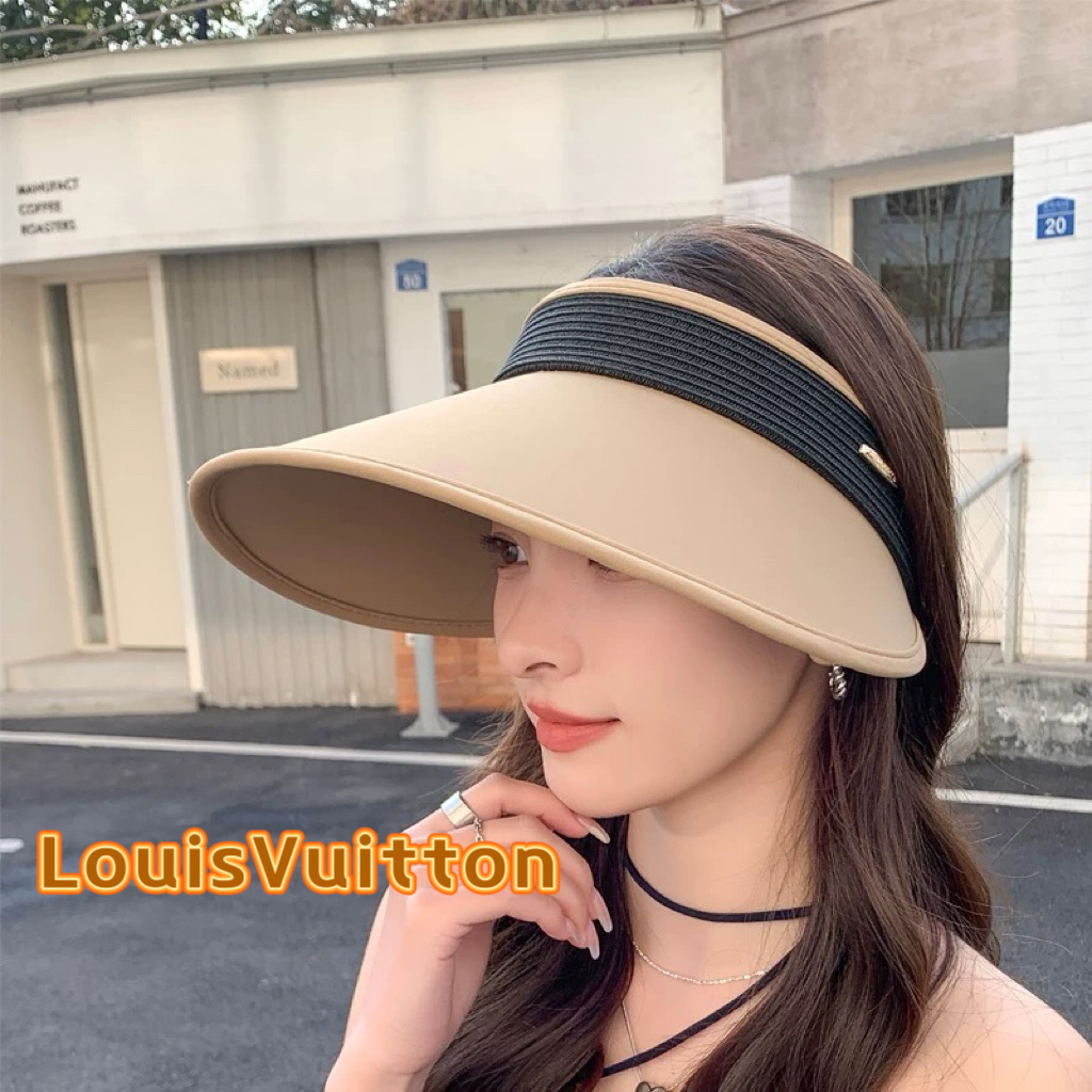  【LV路易威登】2025 夏季新款拉菲草遮阳帽空顶帽，大牌出货，超方便！好搭！出街必备