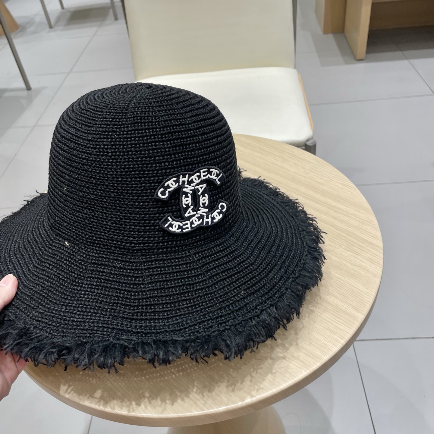  Chanel香奈儿沙滩洋气好看渔夫帽子女夏季沙滩出游拍照防晒遮阳草帽显脸小时尚