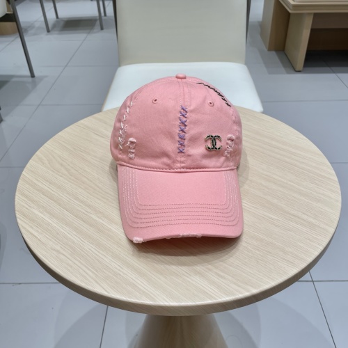 Chanel Baseball Cap with Logo, Distressed Design, and Adjustable Strap 1 Chanel Baseball Cap with Logo, Distressed Design, and Adjustable Strap