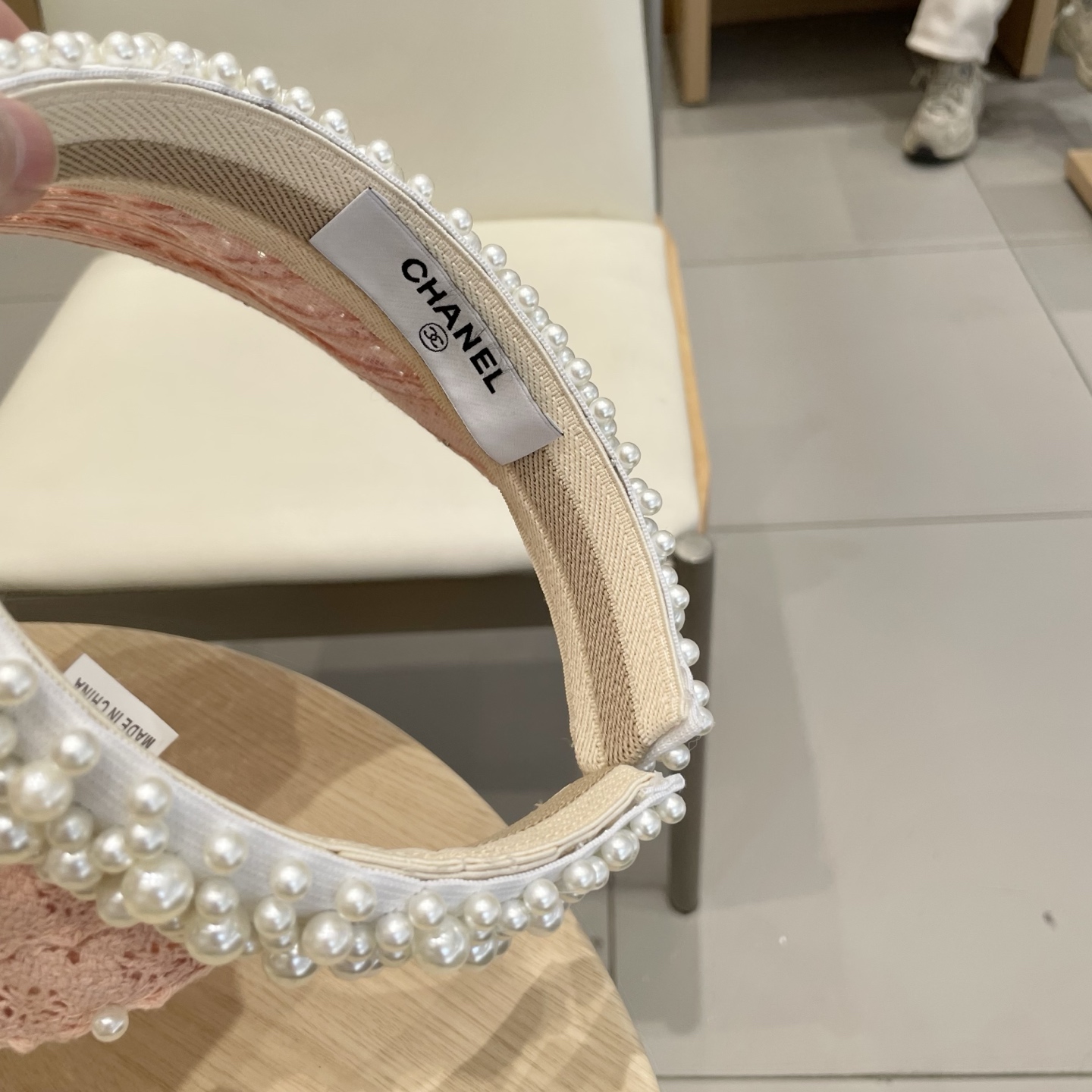  Chanel 网红ins手工珍珠遮阳草帽子夏天防晒遮阳空顶帽海边度假发夹帽潮