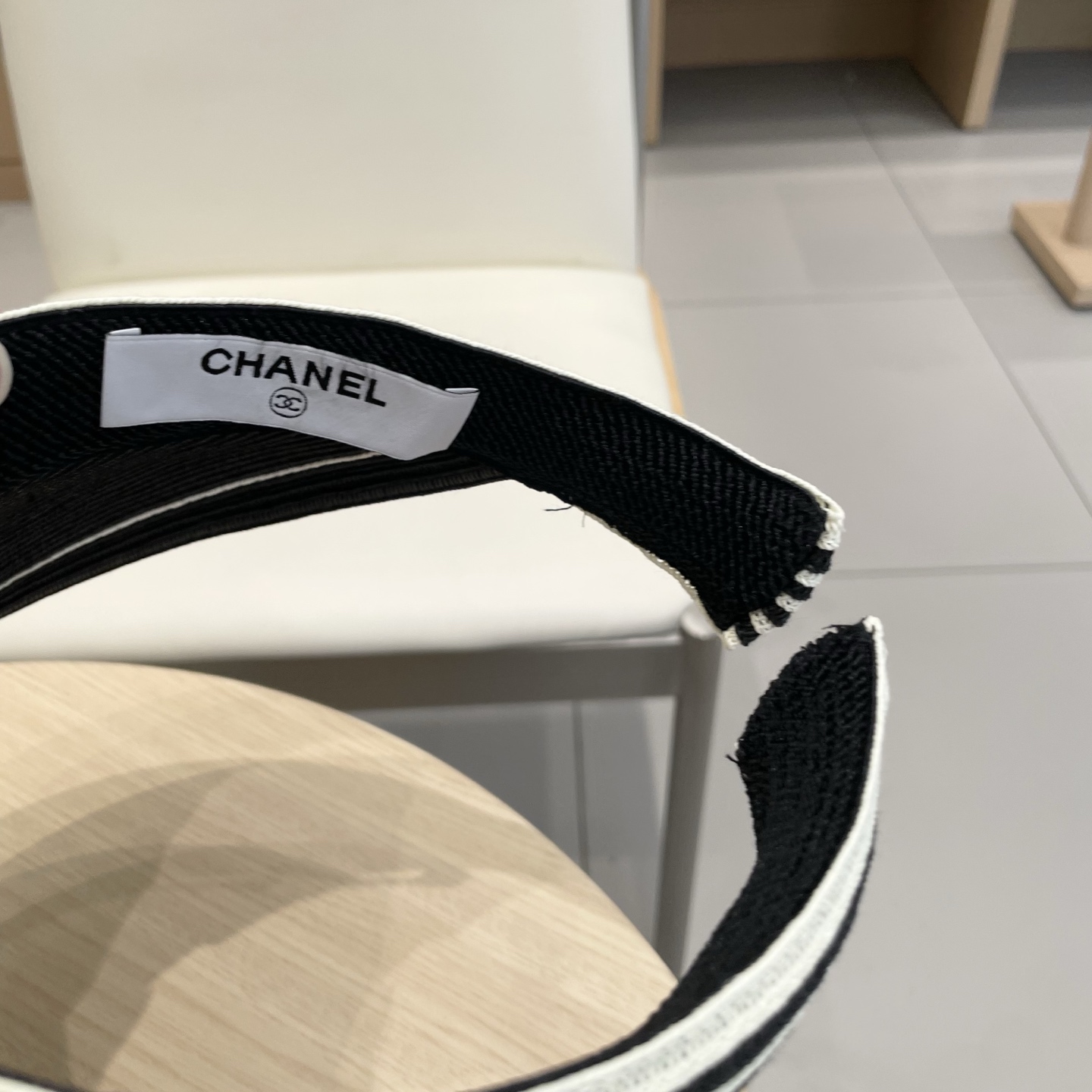 Chanel 韩国代购东大门新款夏季拉菲草编织空顶帽大檐出游遮阳防晒太阳帽