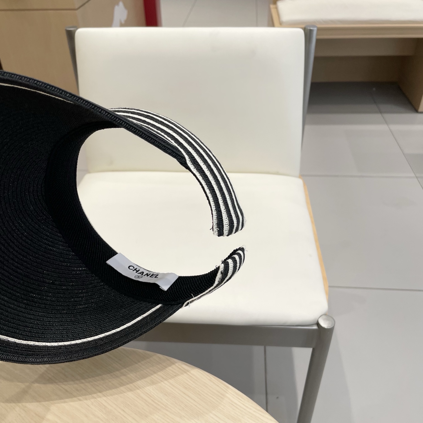  Chanel 韩国代购东大门新款夏季拉菲草编织空顶帽大檐出游遮阳防晒太阳帽