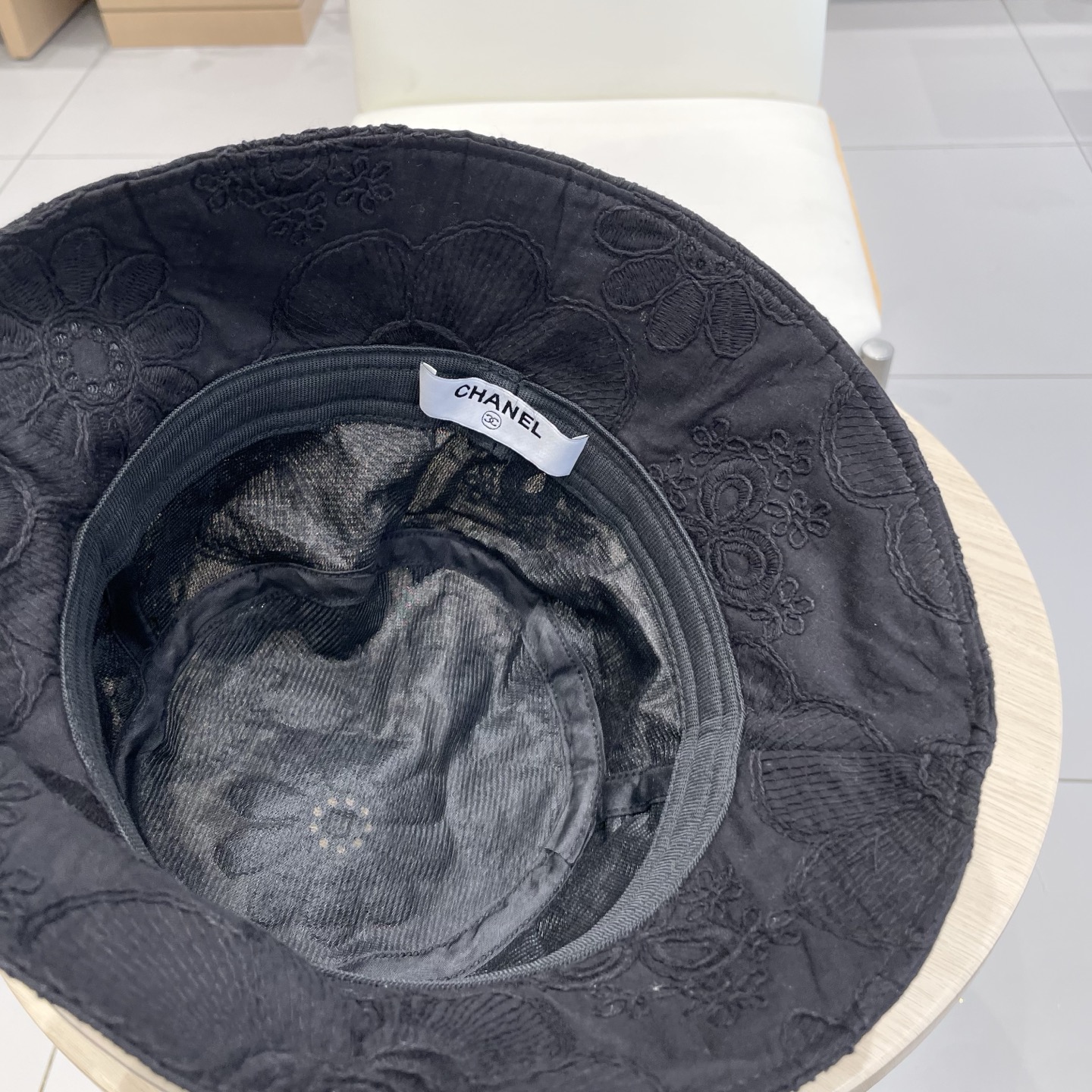  Chanel韩版刺绣提花渔夫帽2025新款遮阳帽子女夏季花朵刺绣小众防晒盆帽