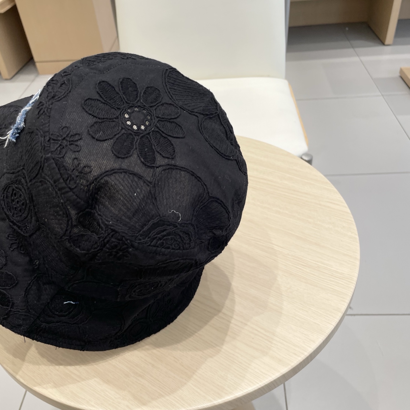  Chanel韩版刺绣提花渔夫帽2025新款遮阳帽子女夏季花朵刺绣小众防晒盆帽