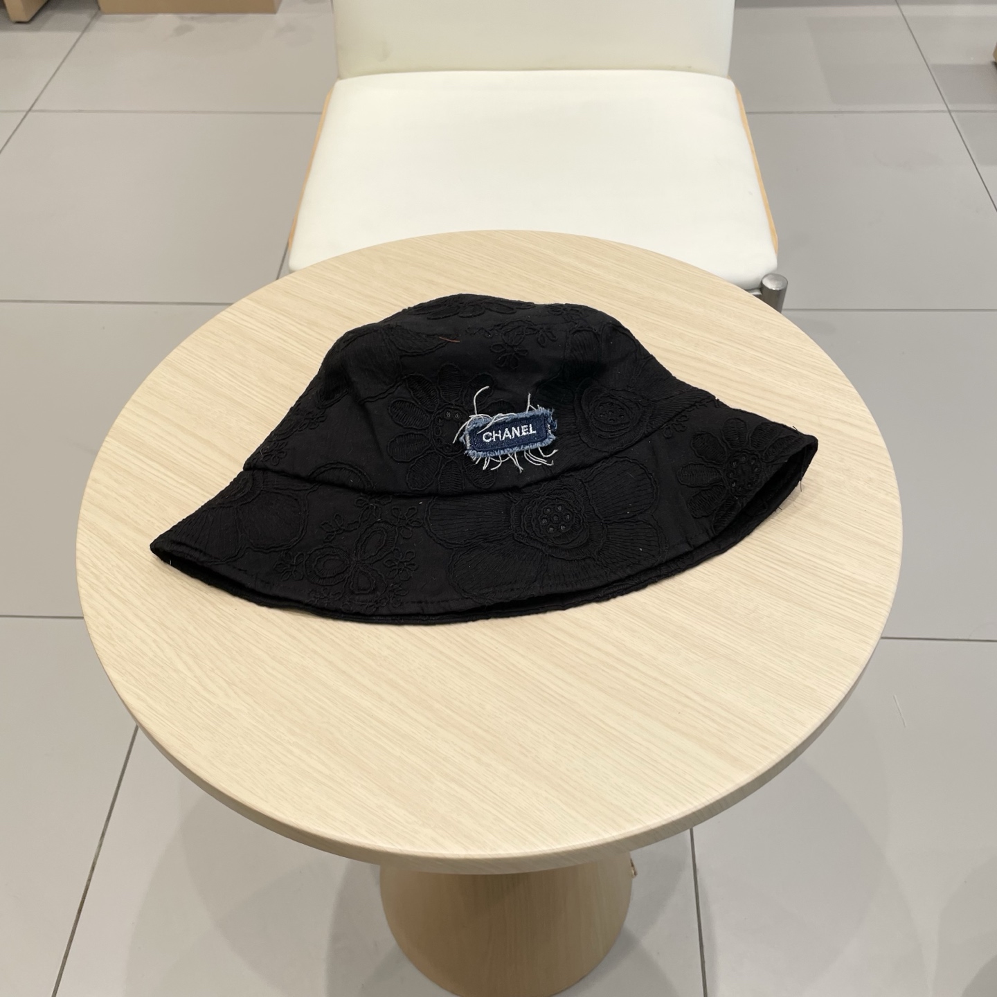  Chanel韩版刺绣提花渔夫帽2025新款遮阳帽子女夏季花朵刺绣小众防晒盆帽