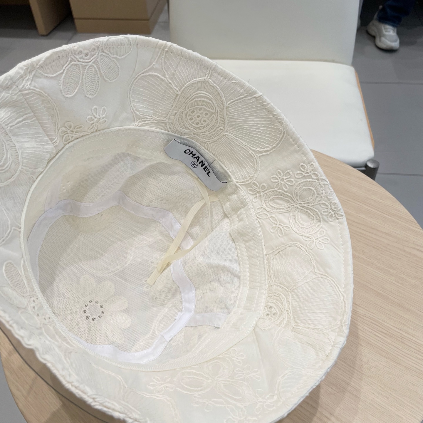  Chanel韩版刺绣提花渔夫帽2025新款遮阳帽子女夏季花朵刺绣小众防晒盆帽