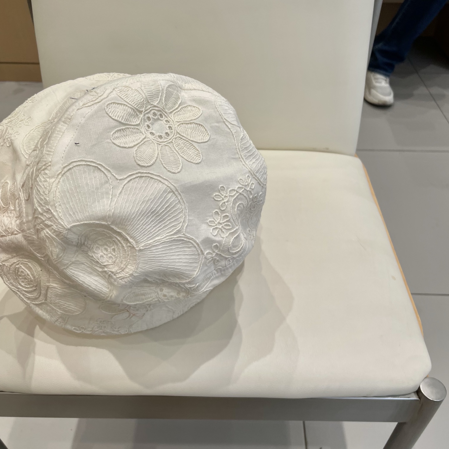  Chanel韩版刺绣提花渔夫帽2025新款遮阳帽子女夏季花朵刺绣小众防晒盆帽