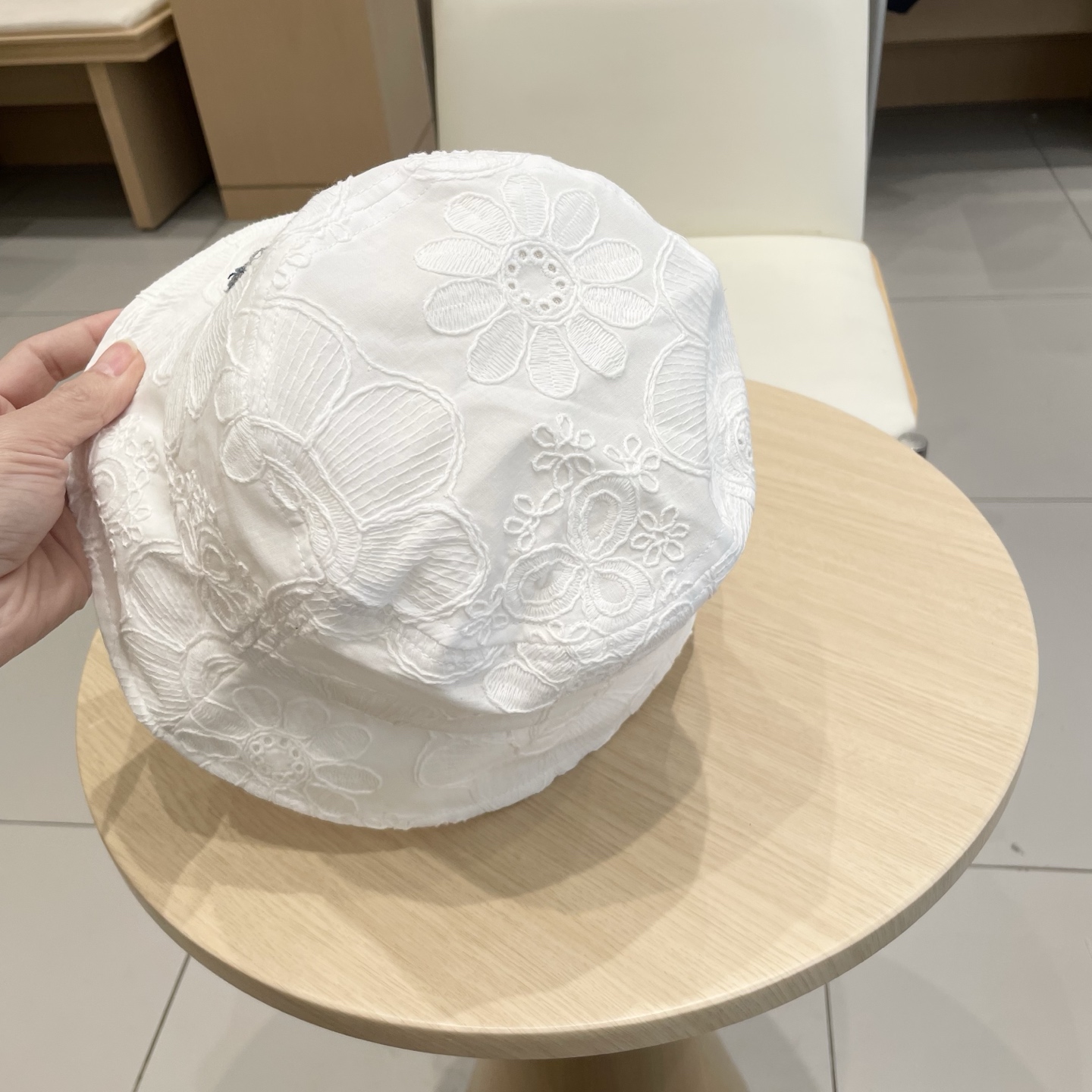  Chanel韩版刺绣提花渔夫帽2025新款遮阳帽子女夏季花朵刺绣小众防晒盆帽