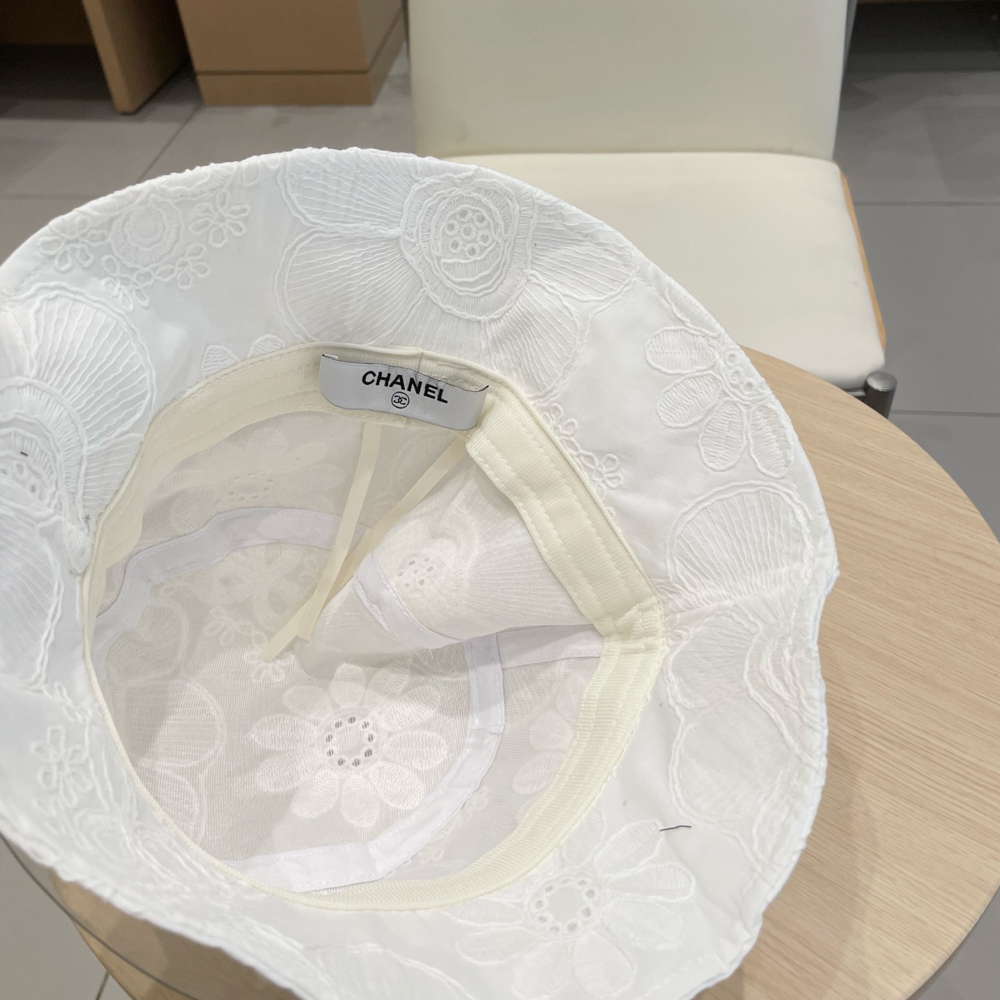  Chanel韩版刺绣提花渔夫帽2025新款遮阳帽子女夏季花朵刺绣小众防晒盆帽