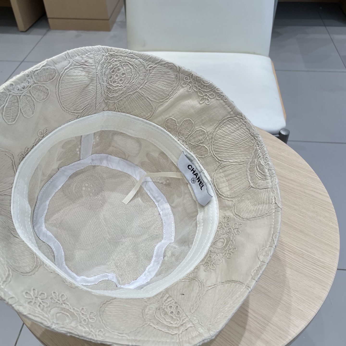  Chanel韩版刺绣提花渔夫帽2025新款遮阳帽子女夏季花朵刺绣小众防晒盆帽