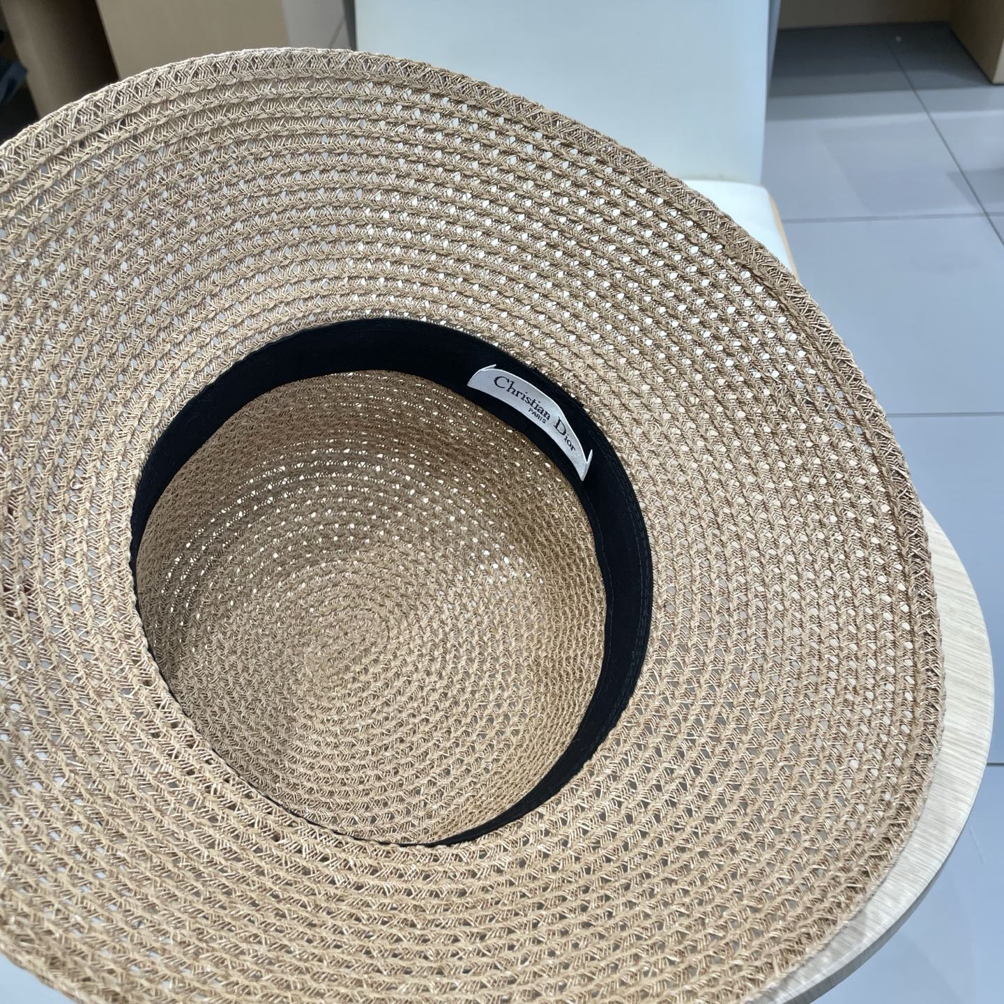  迪奥Dior D家字母草编遮阳帽大檐帽太阳帽防晒渔夫帽礼帽女士优雅时尚沙滩