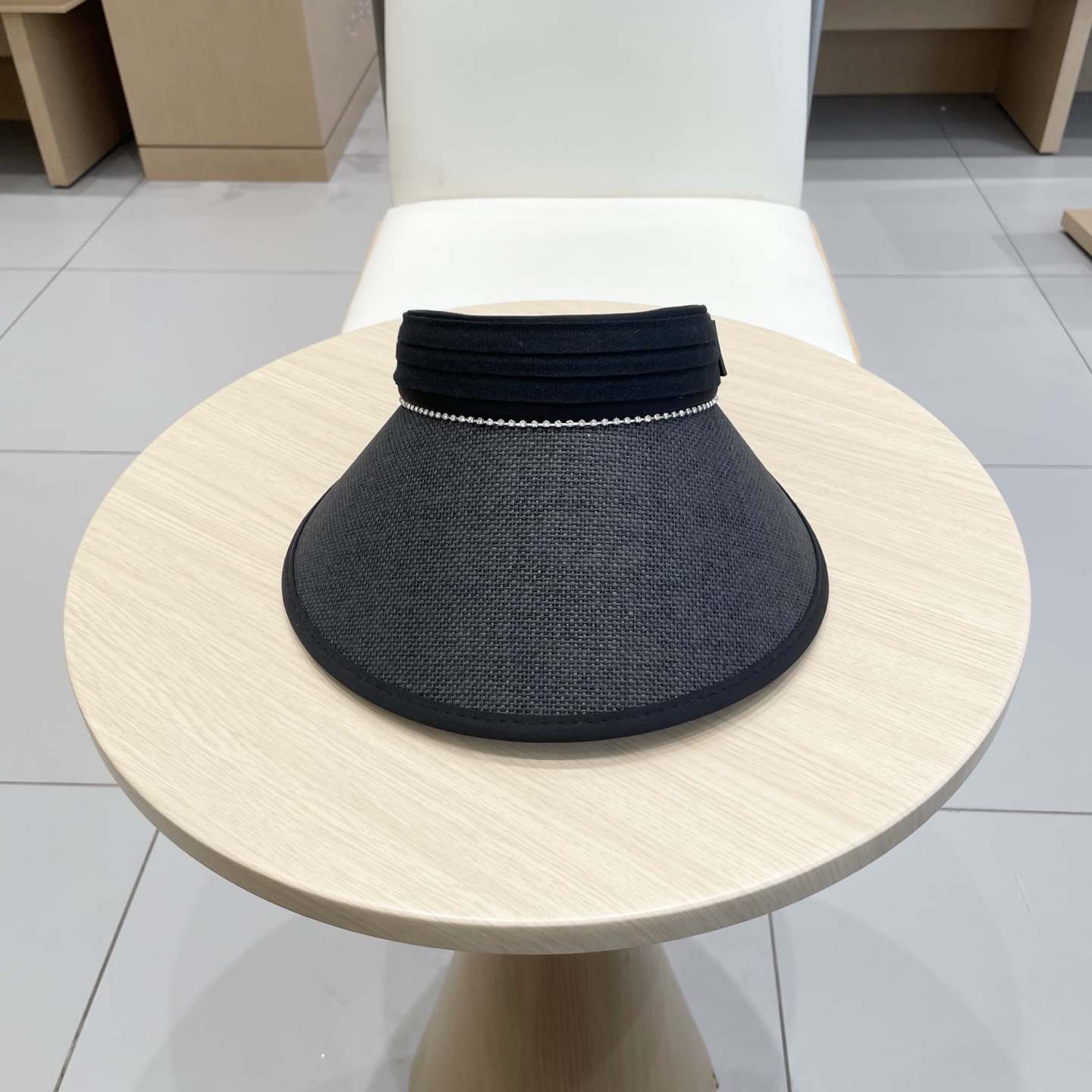  Chanel 2025新款草编空顶帽子女时尚遮阳防晒帽出游无顶网红鸭舌帽潮