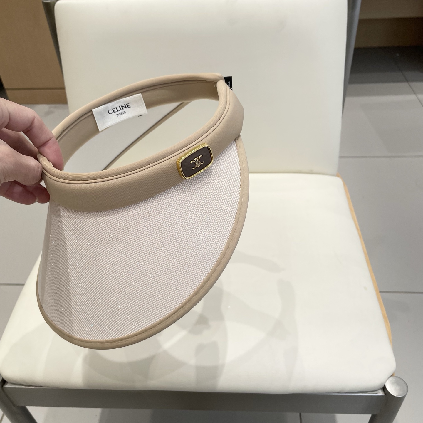  塞琳Celine新款烫钻不灵空顶帽子大帽檐防晒显脸小百搭户外出游通勤太阳帽01