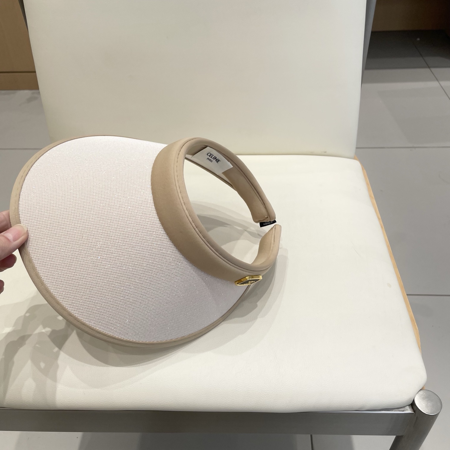  塞琳Celine新款烫钻不灵空顶帽子大帽檐防晒显脸小百搭户外出游通勤太阳帽01