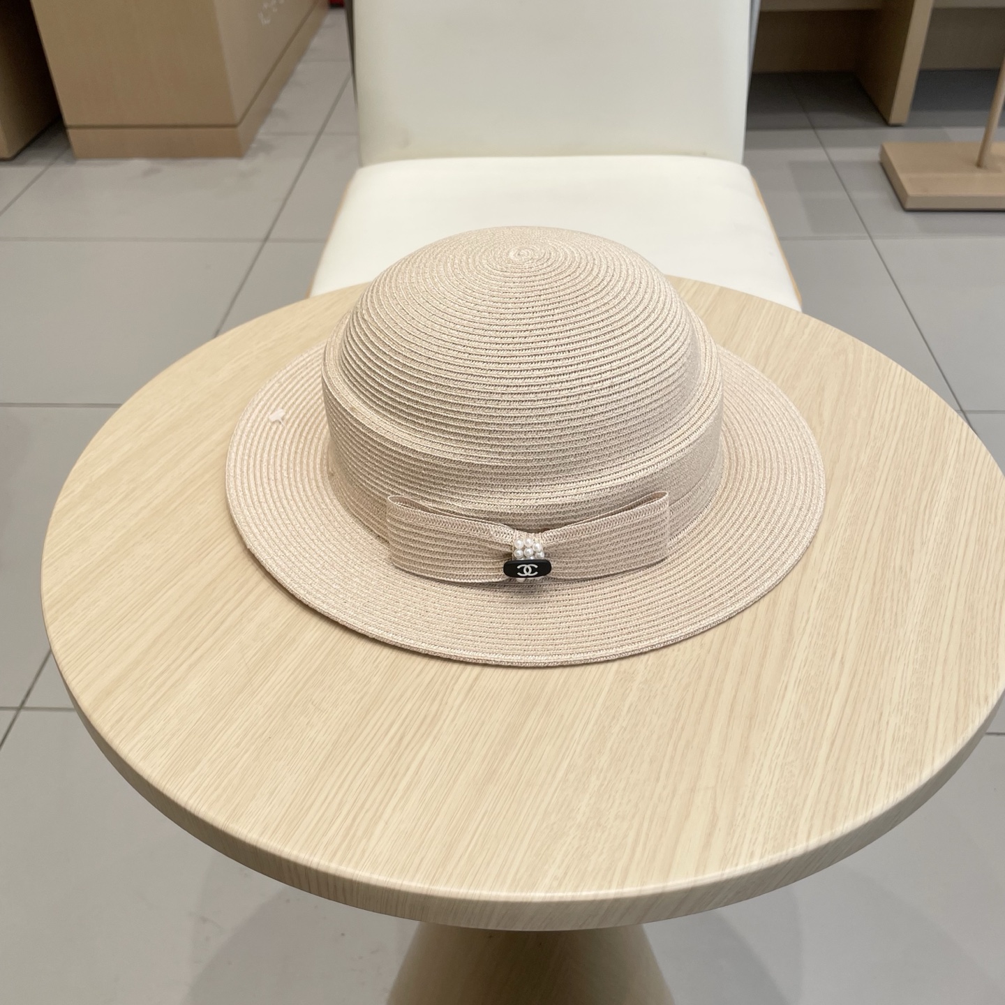  Chanel香奈儿2025法式平沿渔夫帽子女款夏季防晒不规则草帽气质出游盆帽遮阳帽