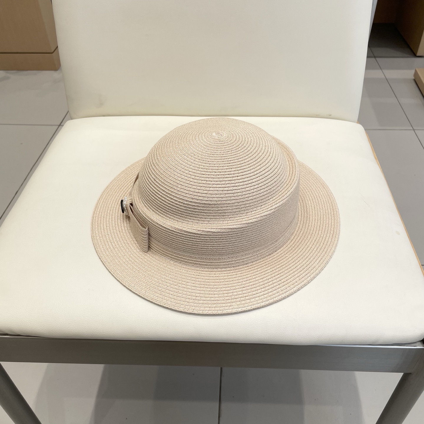  Chanel香奈儿2025法式平沿渔夫帽子女款夏季防晒不规则草帽气质出游盆帽遮阳帽