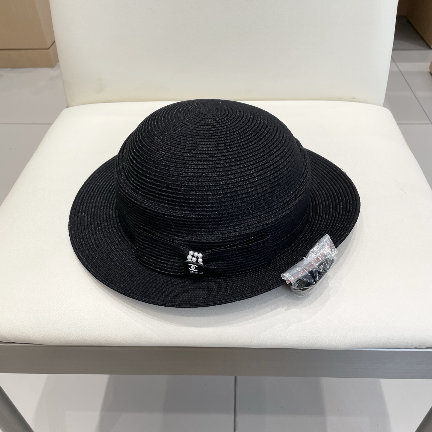  Chanel香奈儿2025法式平沿渔夫帽子女款夏季防晒不规则草帽气质出游盆帽遮阳帽