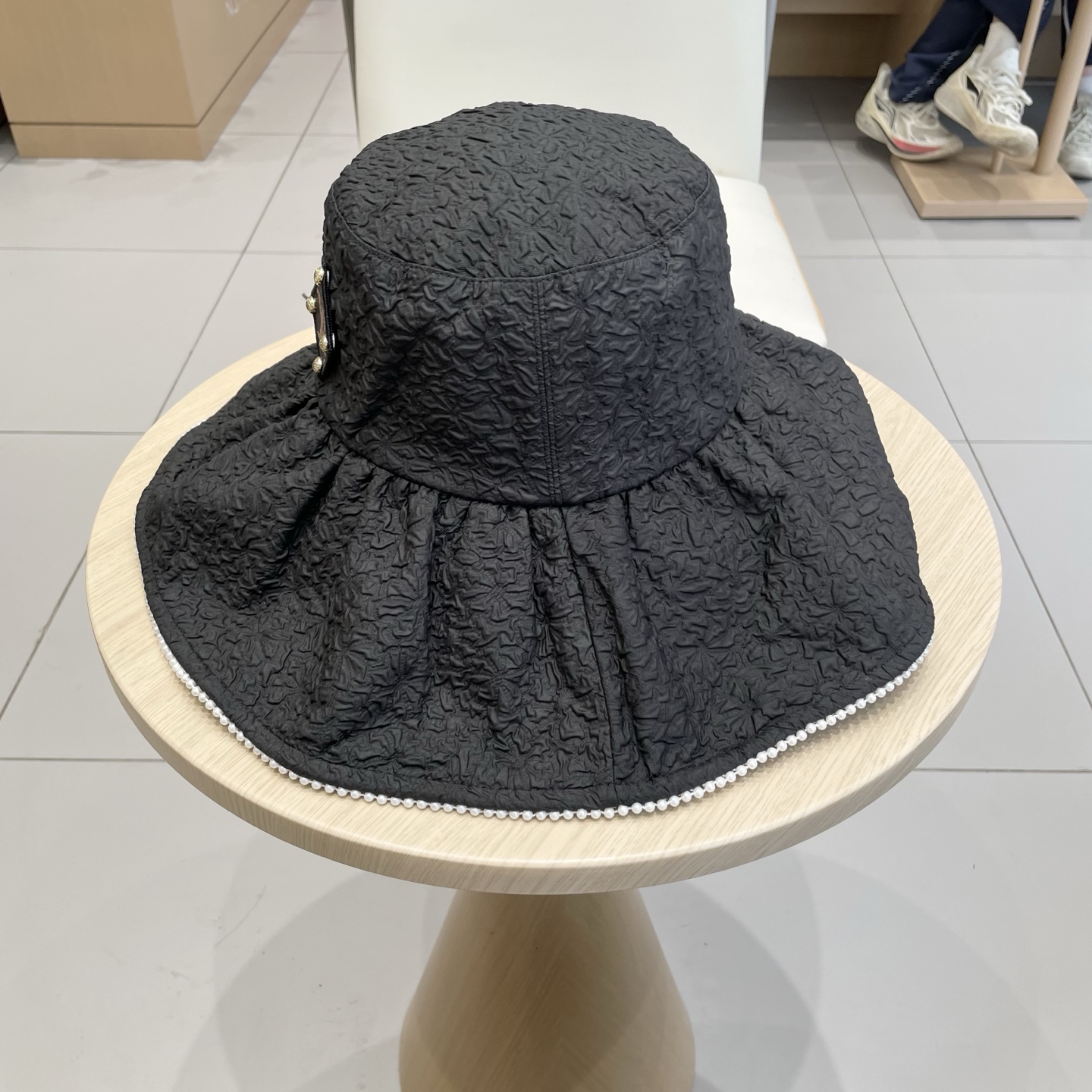 🧢路易威登棒球帽 LouisVuitton😍新款LV夏季加大帽檐珍珠防晒帽子女太阳帽百搭日系沙滩防紫外