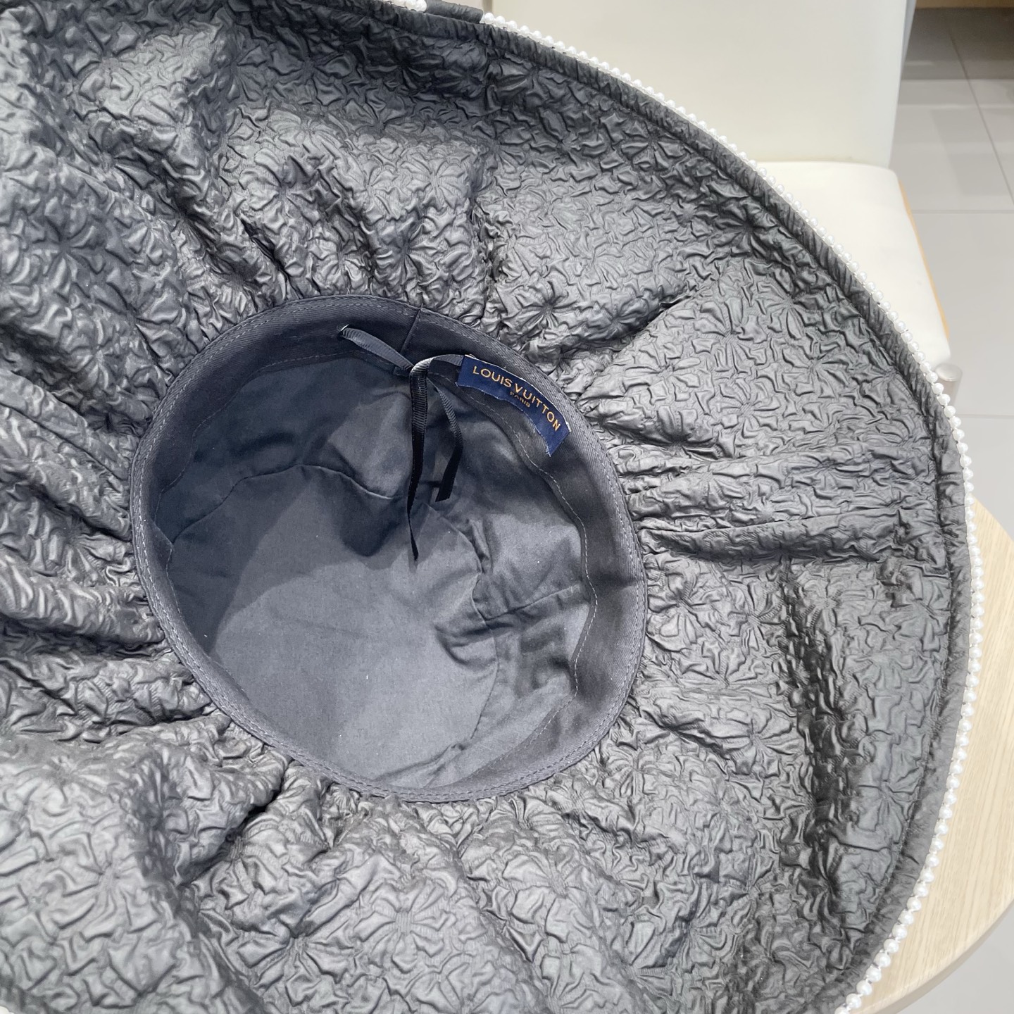  🧢路易威登棒球帽 LouisVuitton😍新款LV夏季加大帽檐珍珠防晒帽子女太阳帽百搭日系沙滩防紫外