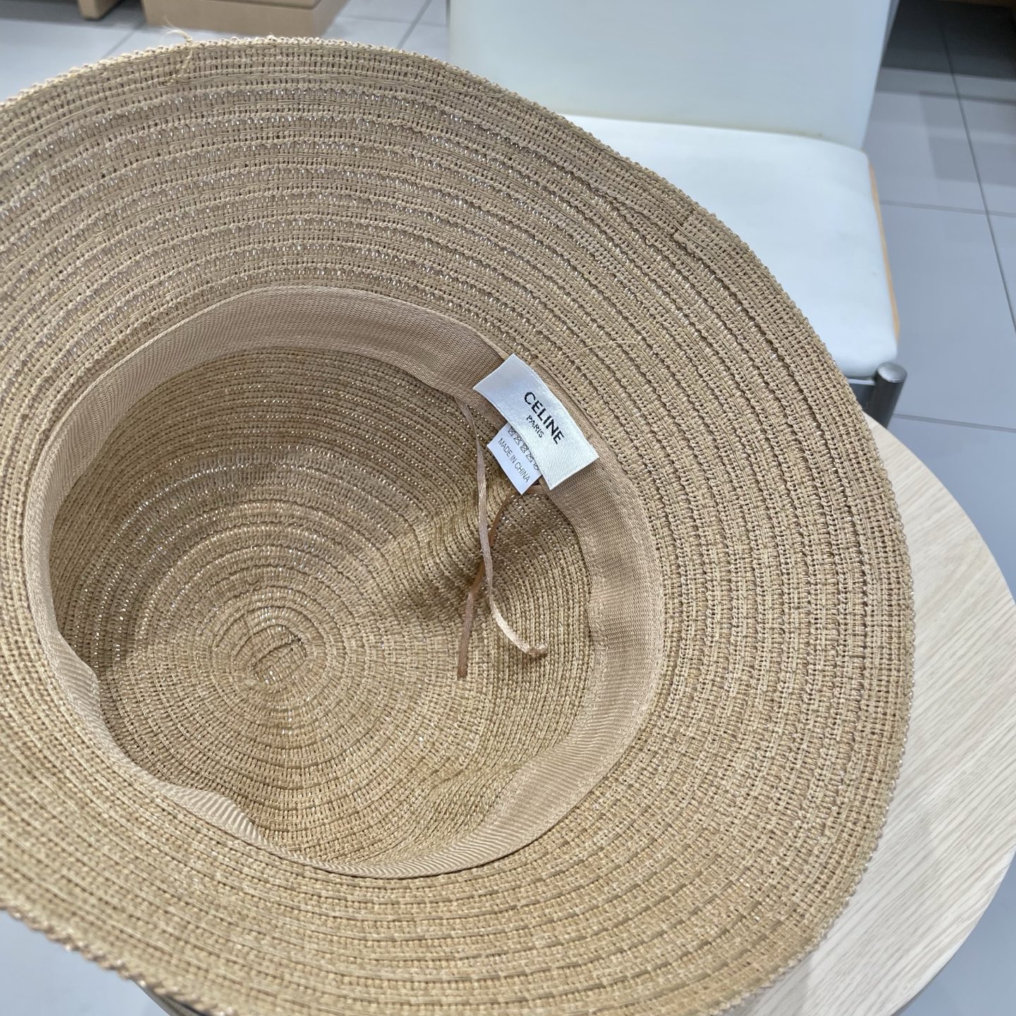  塞琳celien新款草帽，平顶礼帽，头围57cm