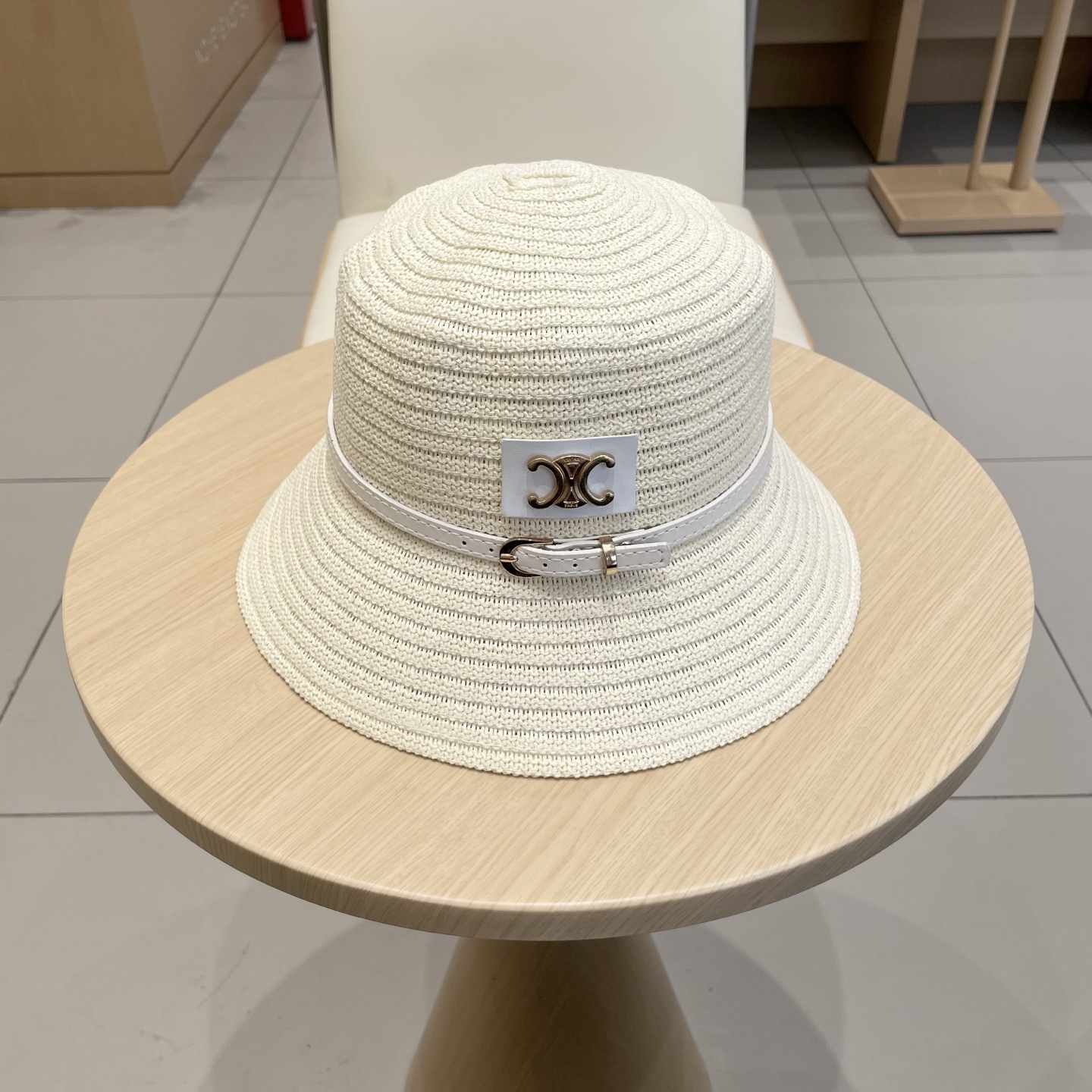  塞琳celien新款草帽，平顶礼帽，头围57cm