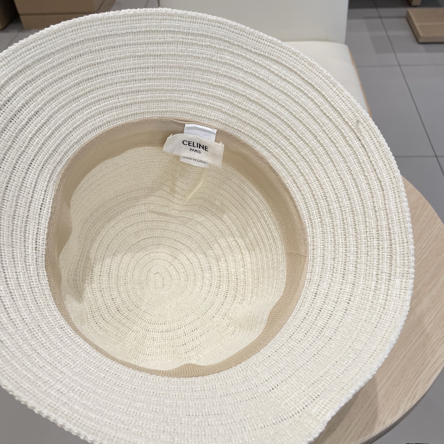  塞琳celien新款草帽，平顶礼帽，头围57cm