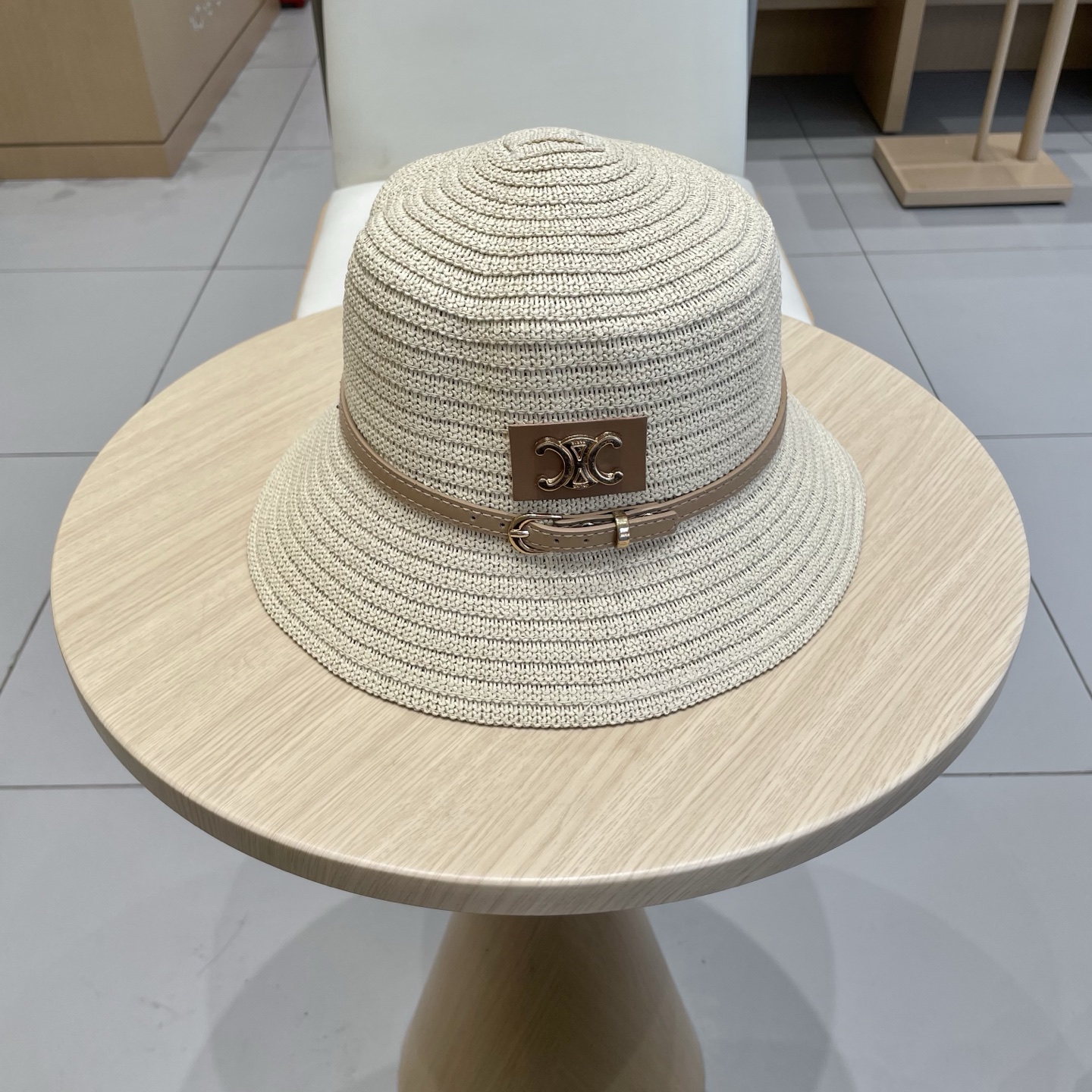 塞琳celien新款草帽，平顶礼帽，头围57cm