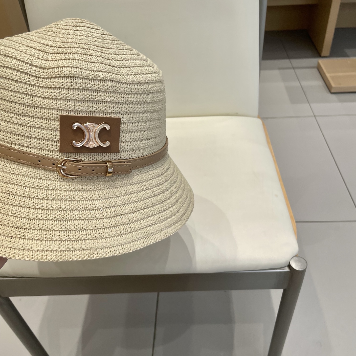 塞琳celien新款草帽，平顶礼帽，头围57cm