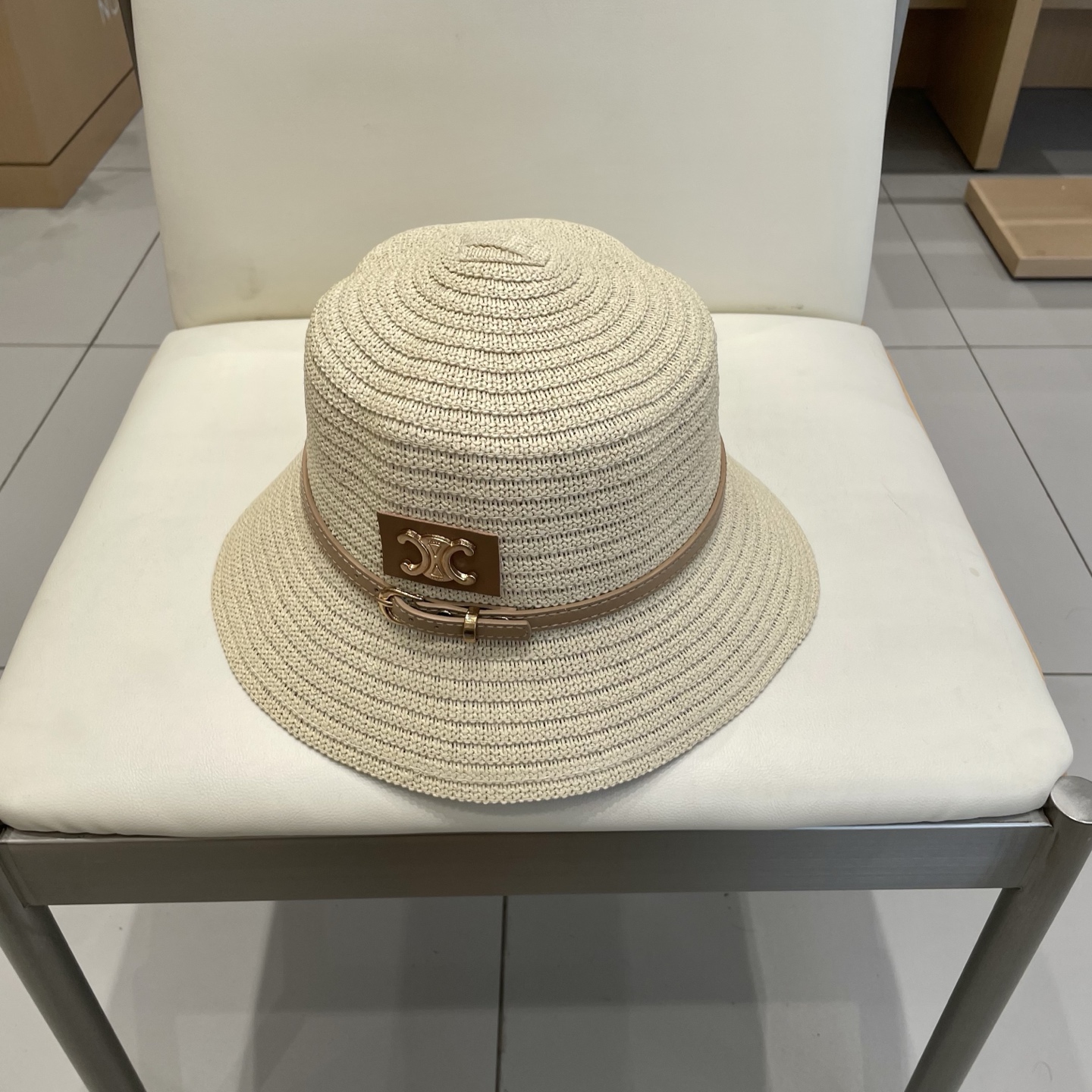 塞琳celien新款草帽，平顶礼帽，头围57cm