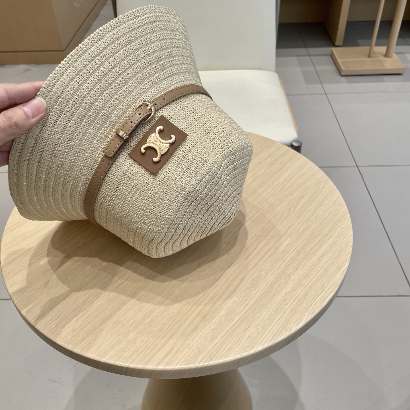 塞琳celien新款草帽，平顶礼帽，头围57cm