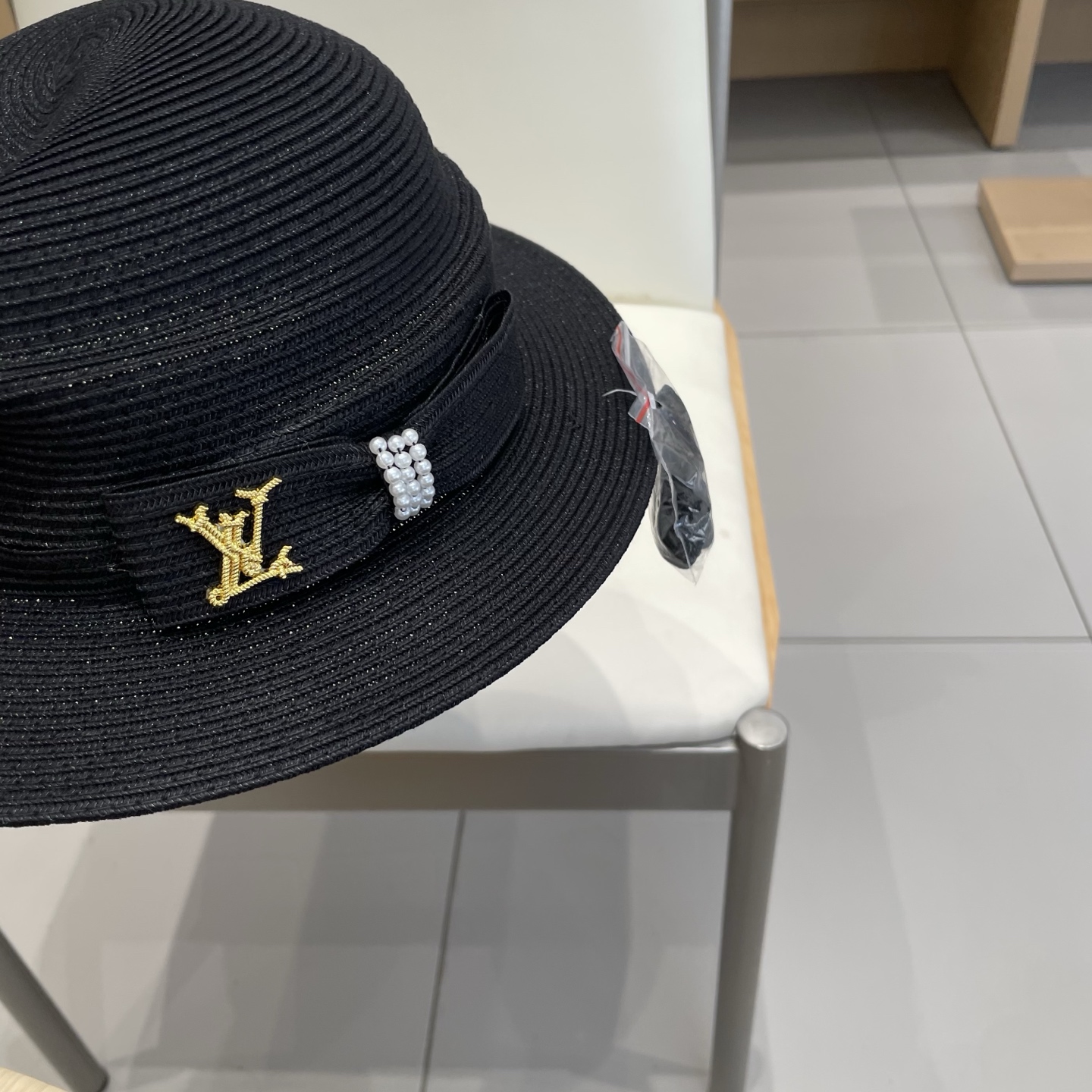   🧢路易威登棒球帽 LouisVuitton😍2025夏季新款蝴蝶结防晒草帽盆帽女韩版气质草编帽出游草